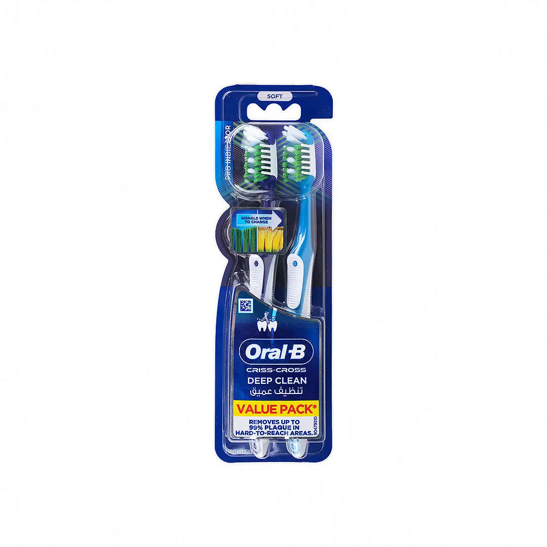 Oral-B Criss-Cross Deep Clean Toothbrush-Soft 1+1