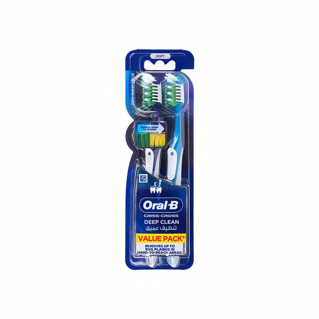 Oral-B Criss-Cross Deep Clean Toothbrush-Soft 1+1