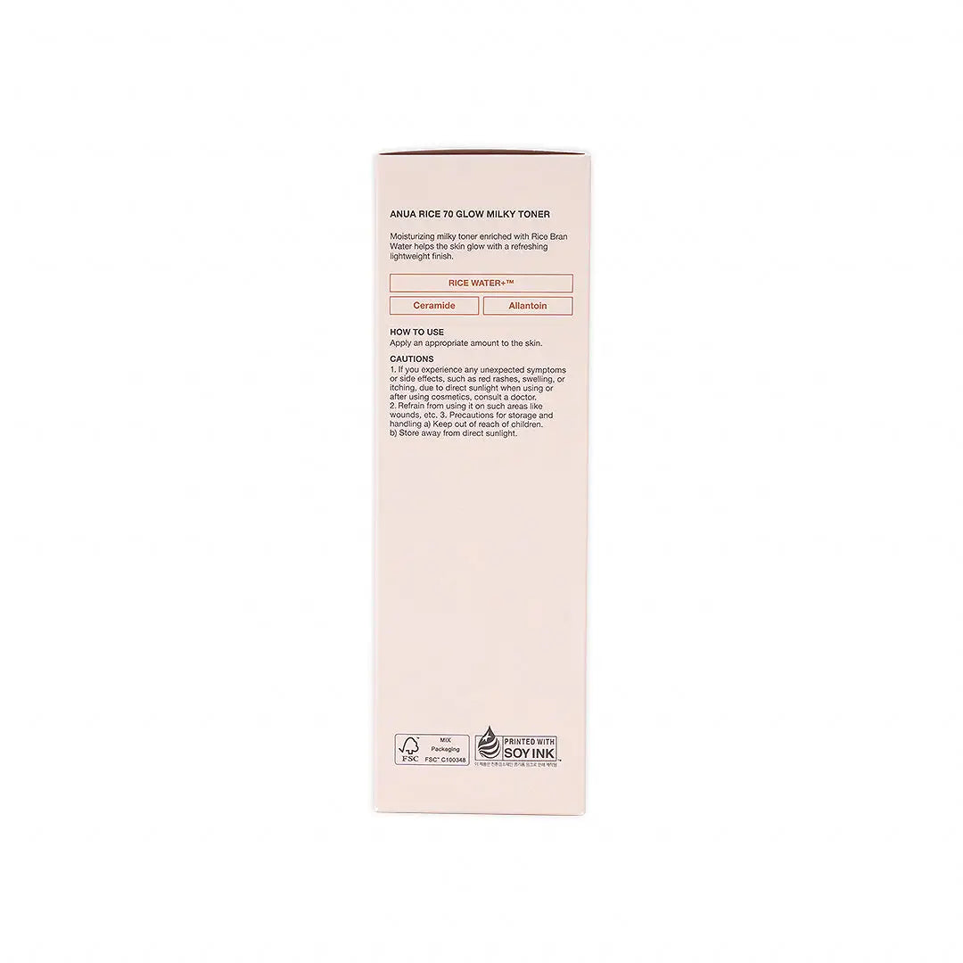 Anua Rice 70+ Glow Milky Toner 250ml