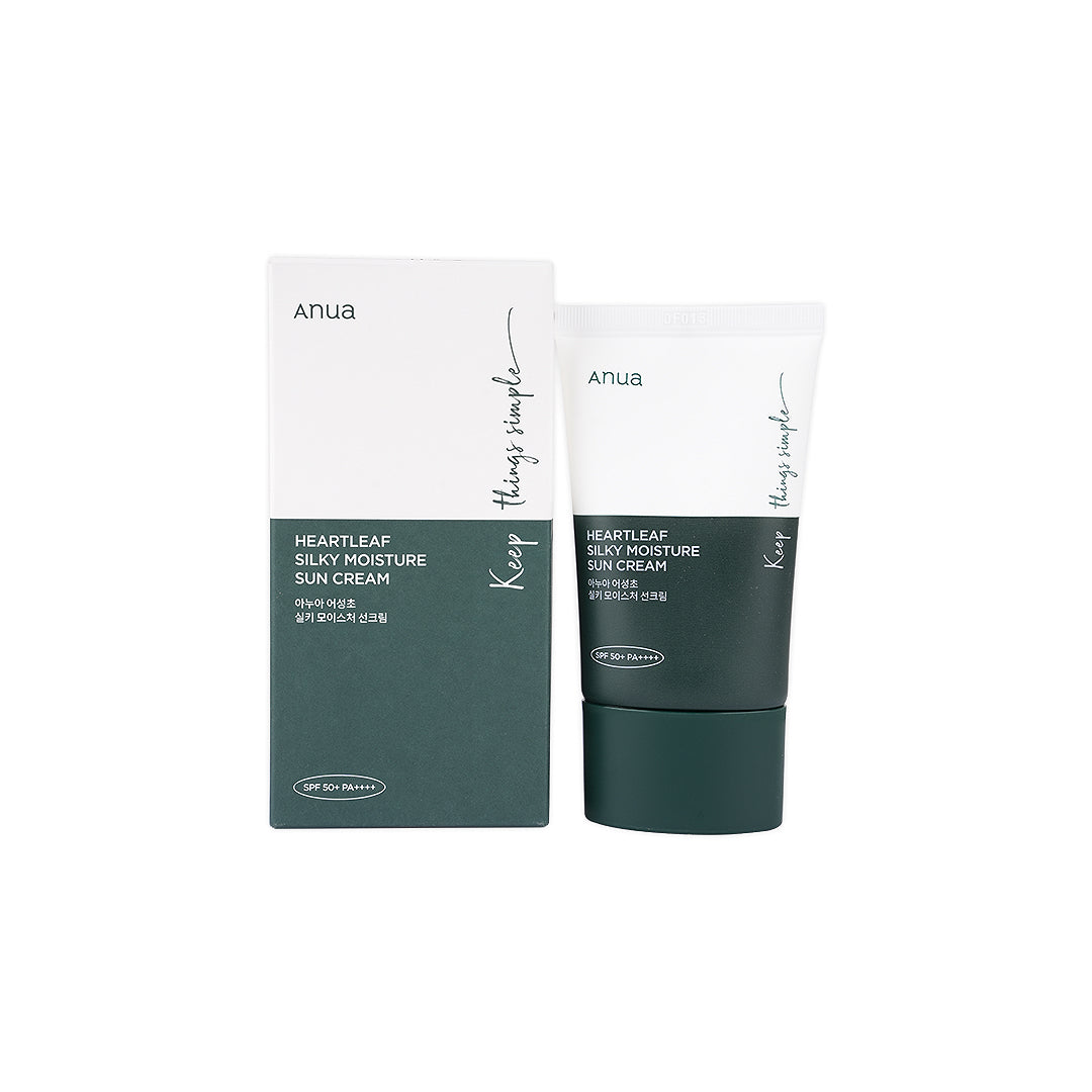 Anua Heartleaf Silky Moisture Spf50+(PA++++) Sun Cream 50ml