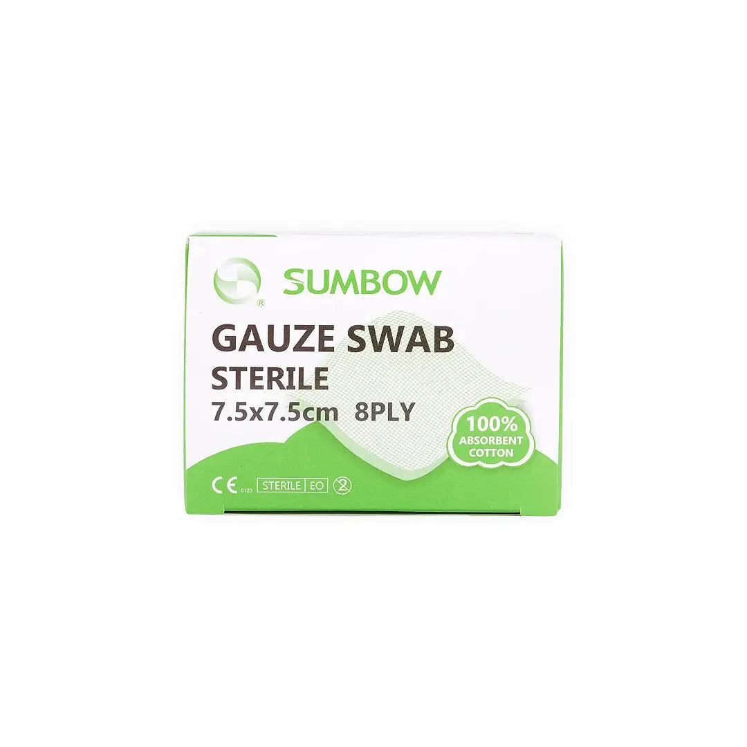 Sumbow Gauze Swab Sterile 7.5x7.5cm 8ply 50pcs