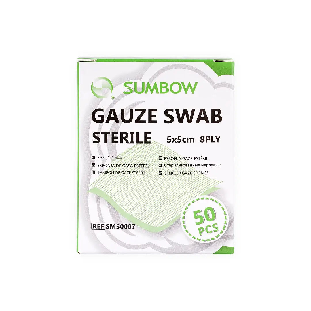 Sumbow Gauze Swab Sterile 5x5cm 8ply 50pcs