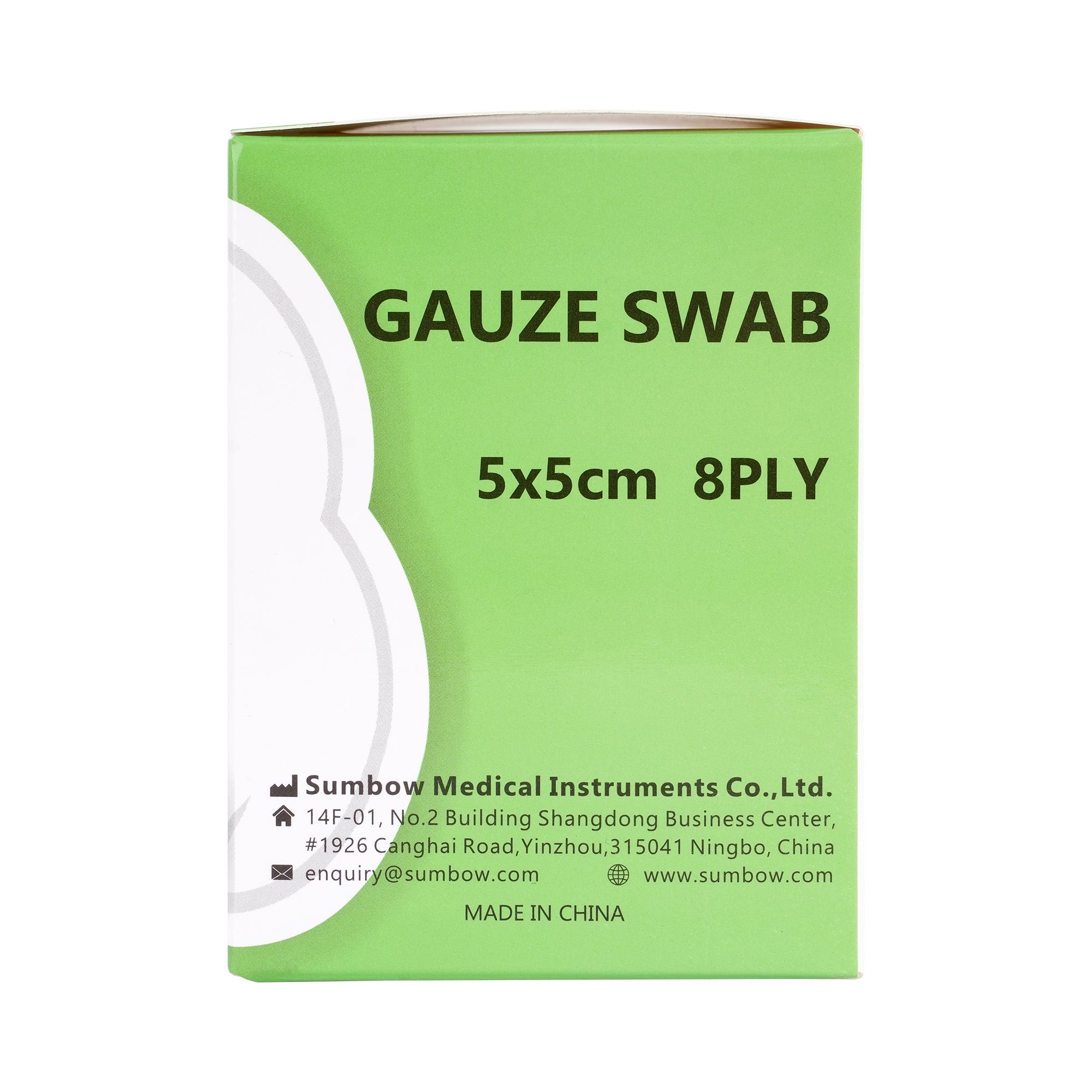 55390-Sumbow Gauze Swab Sterile 5x5cm 8ply 50pcs +2