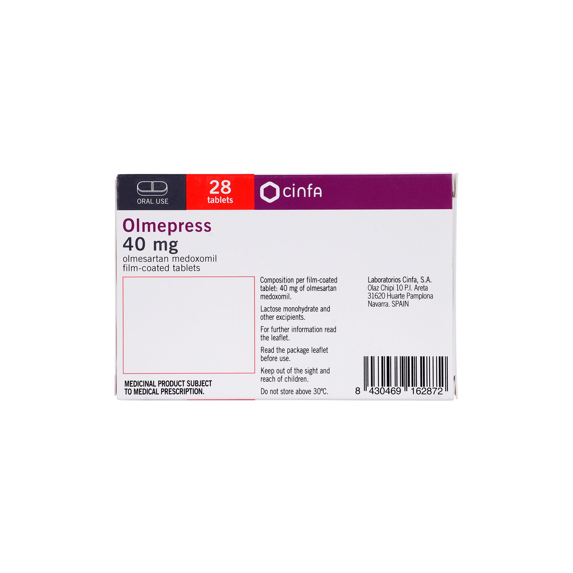 55410-Olmepress 40Mg 28  Tablets +1