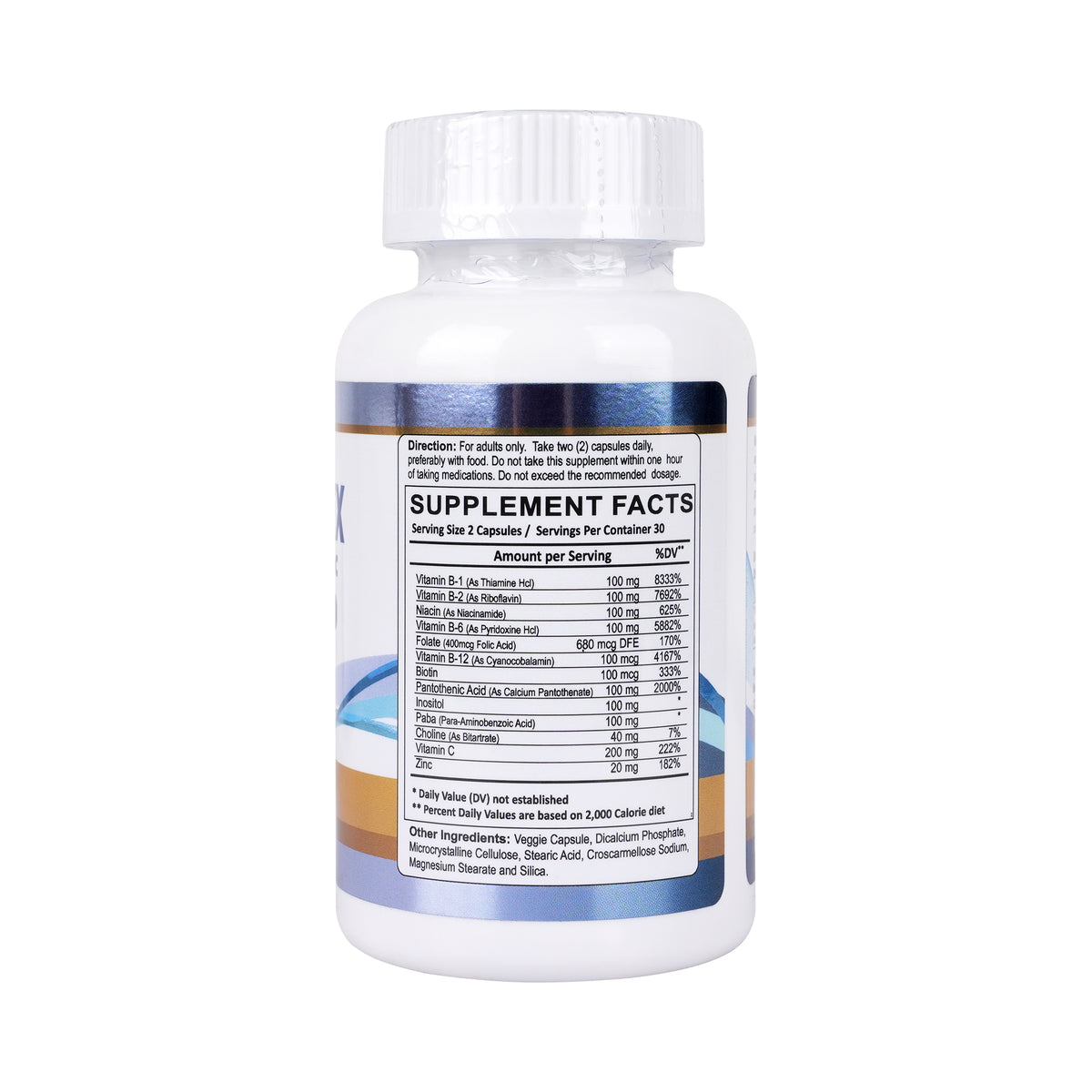 55416-Health Rx B-Complex Plus C And Zinc 60 Veg capsules +1