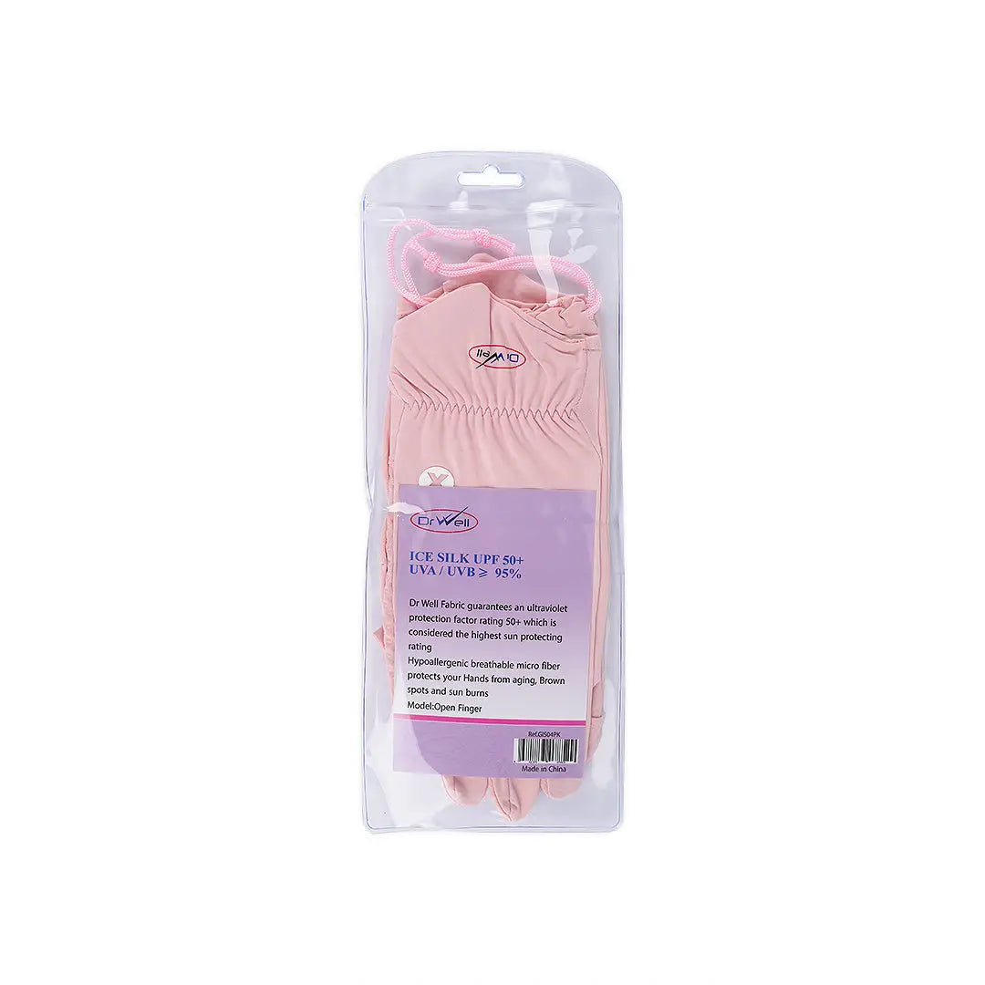 Dr Well Gloves Ice Slik Upf 50+Uvb 95% GIS04 Pink