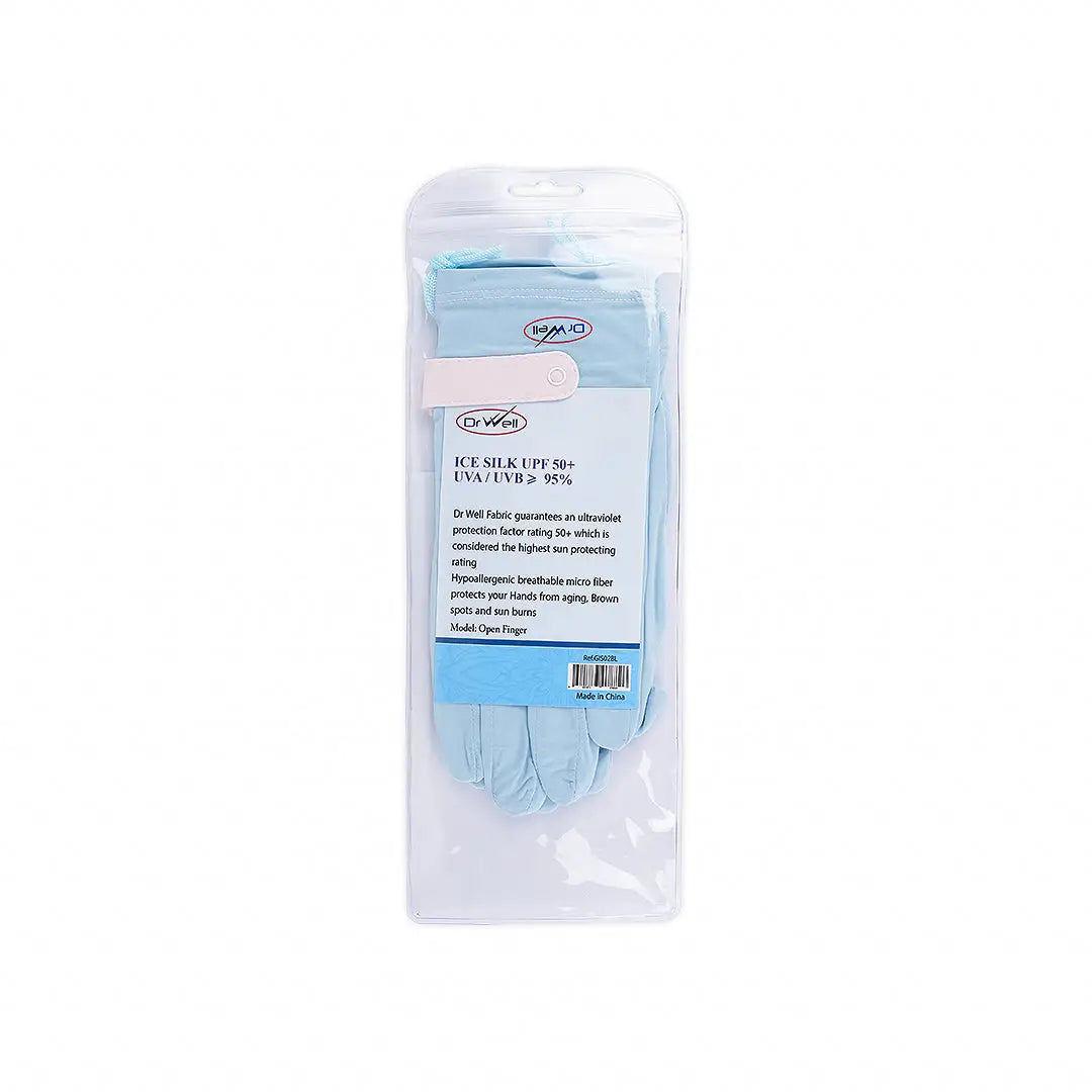 Dr Well Gloves Ice Slik Upf 50+Uvb 95% GIS02 Blue
