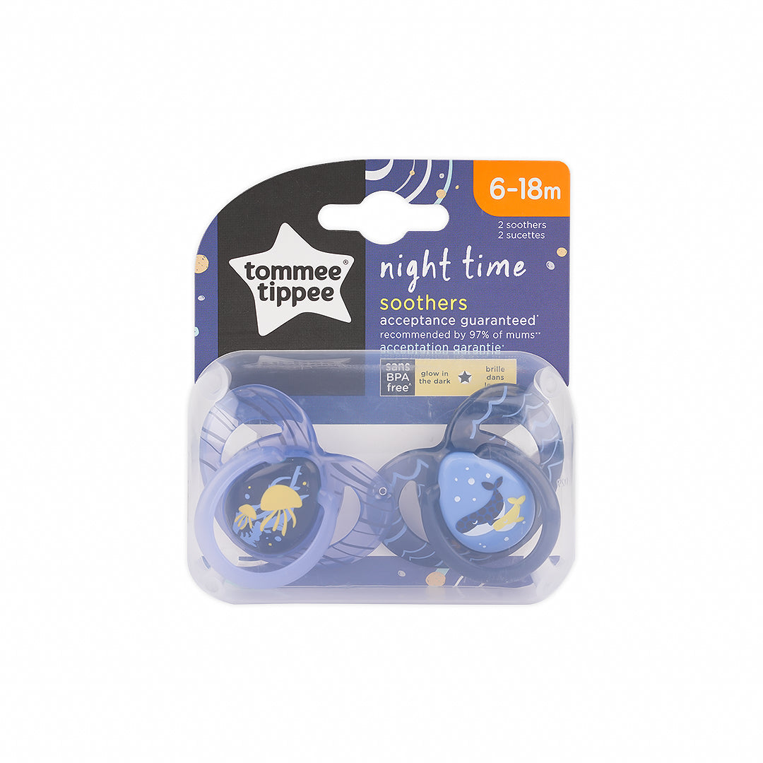 Tommee Tippee Night Time Soother 6-18M 2X-3629