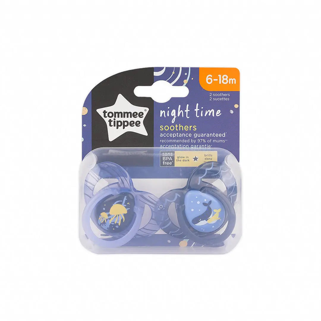 Tommee Tippee Night Time Soother 6-18M 2X-3629