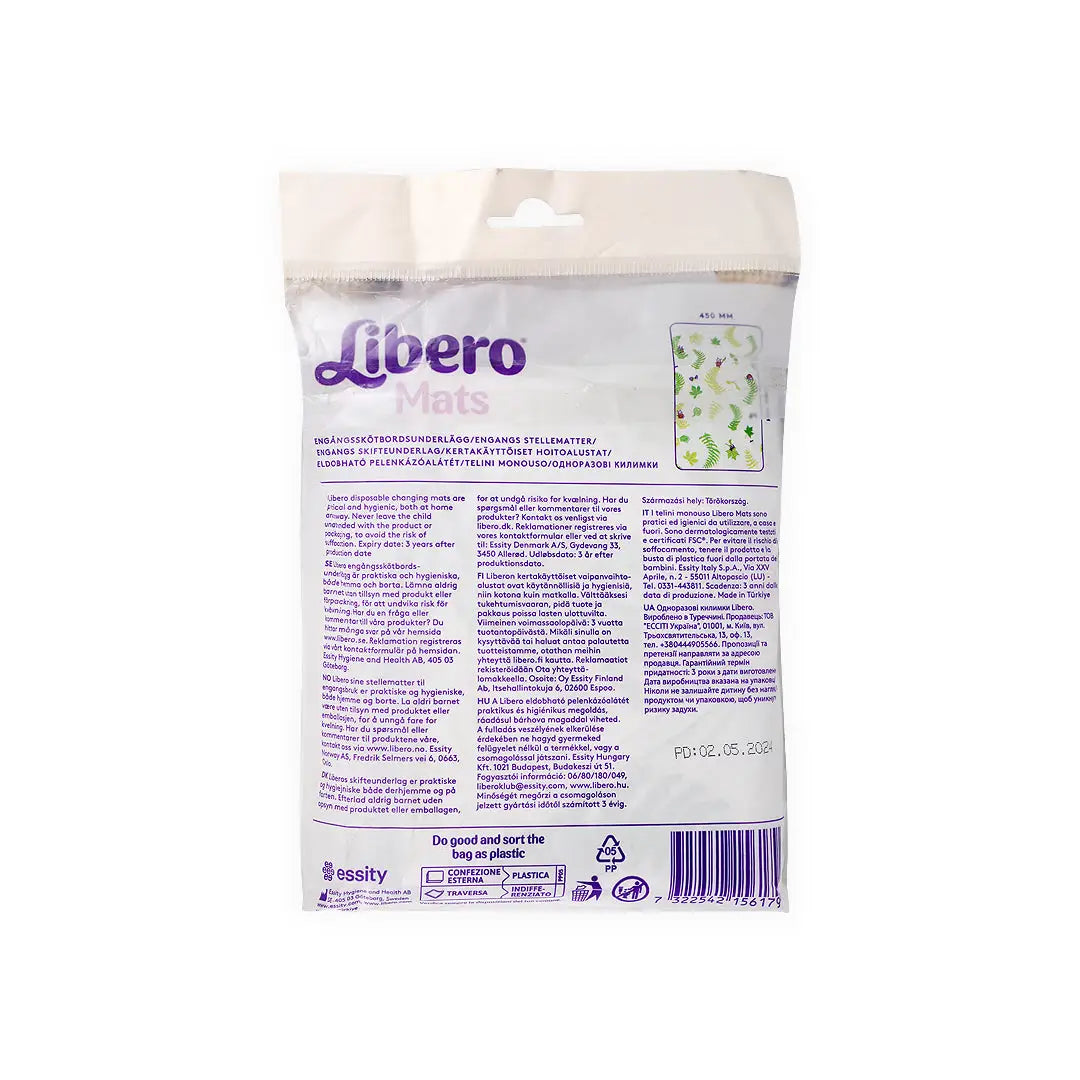 55457-Libero Disposable Changing Mats 6Pcs +1