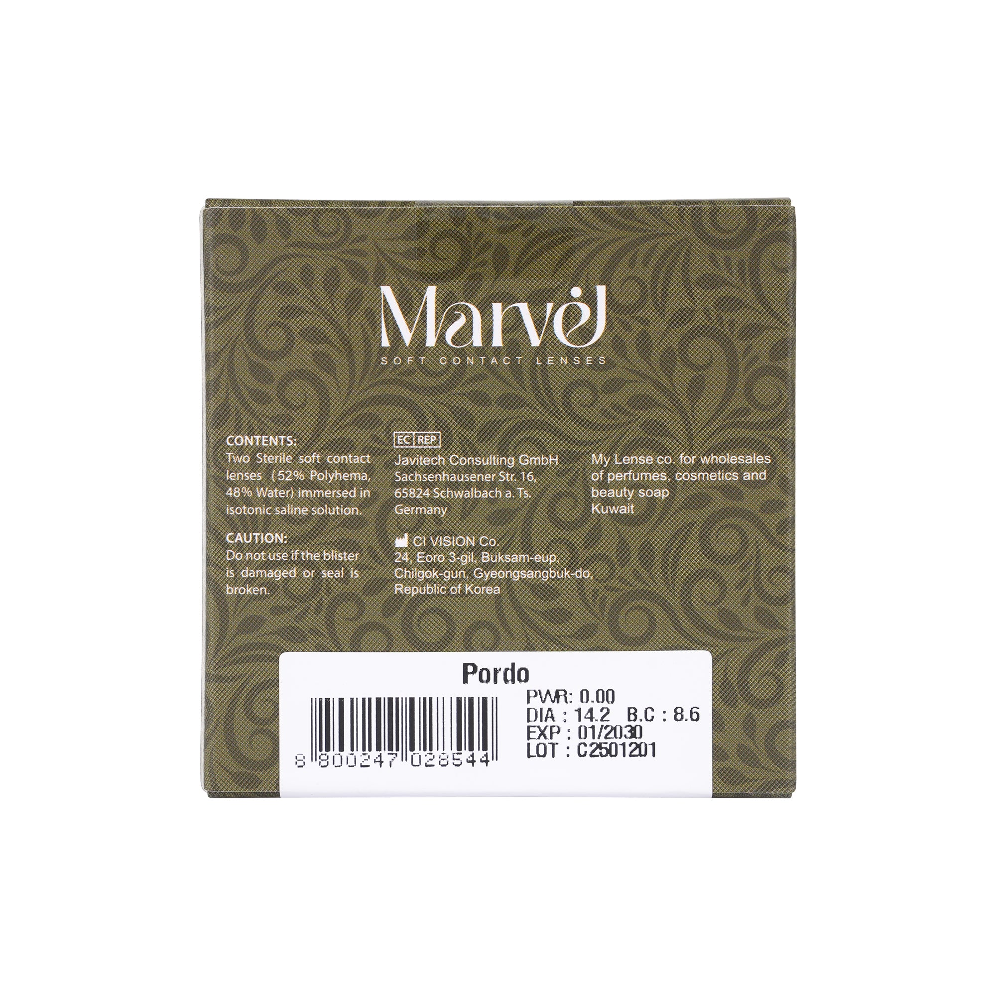 55465-Marvel Contact Lenses Pordo +3