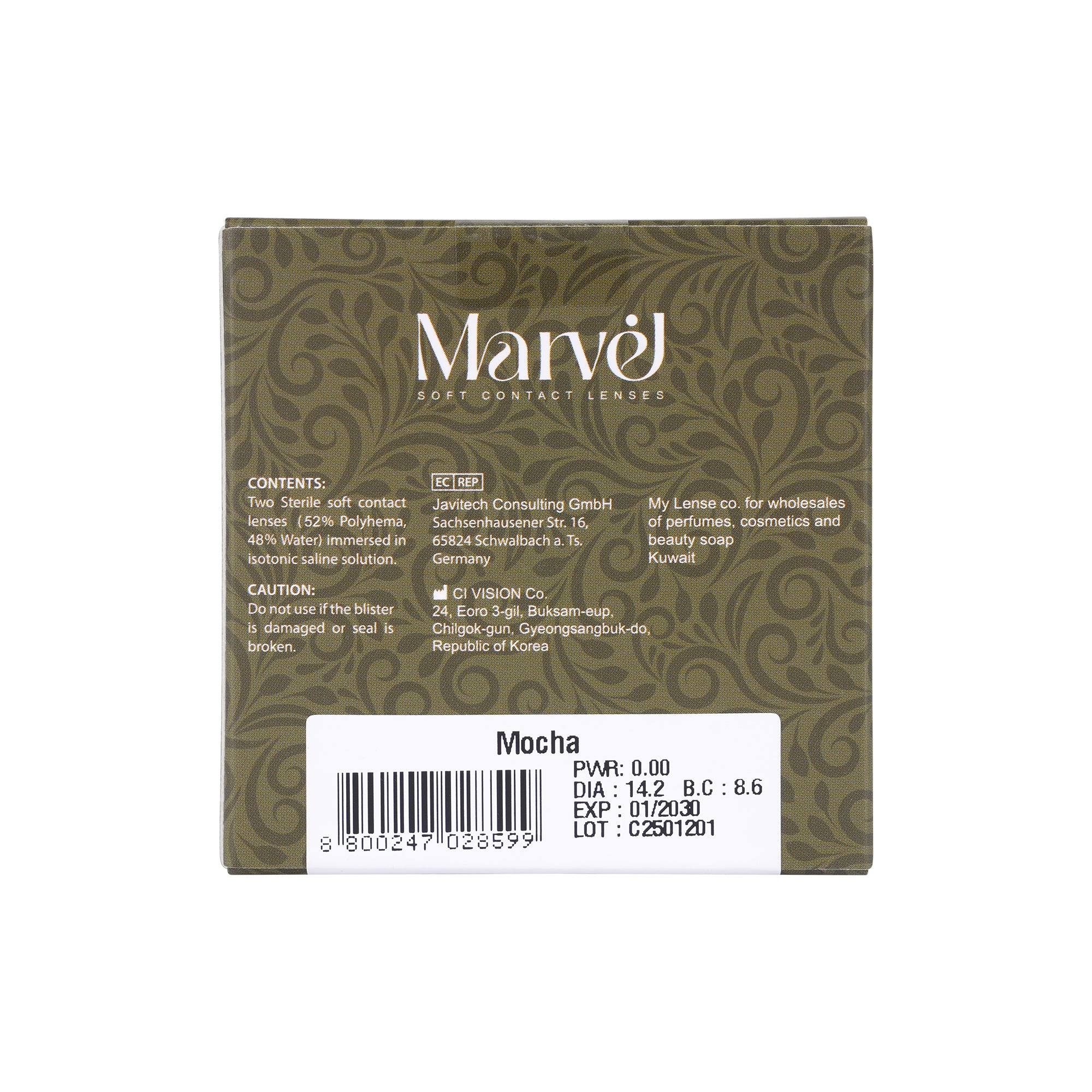 55466-Marvel Contact Lenses Mocha +3