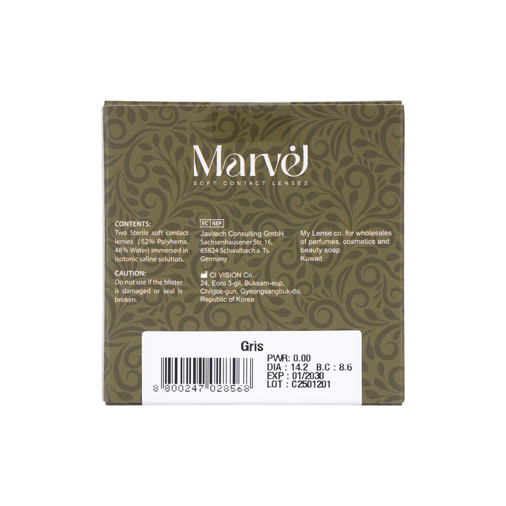 55467-Marvel Contact Lenses Gris +3
