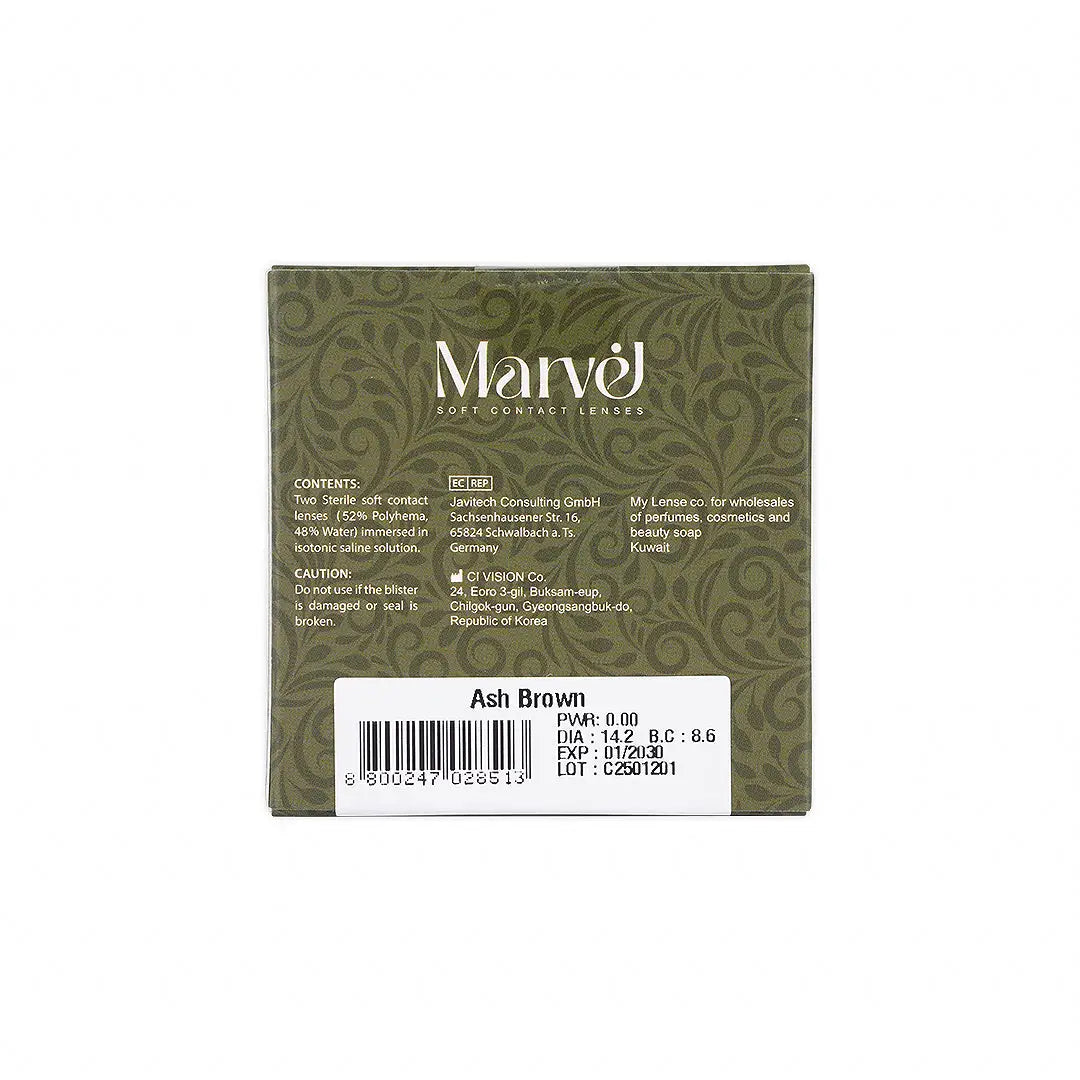 55469-Marvel Contact Lenses Ash Brown +5