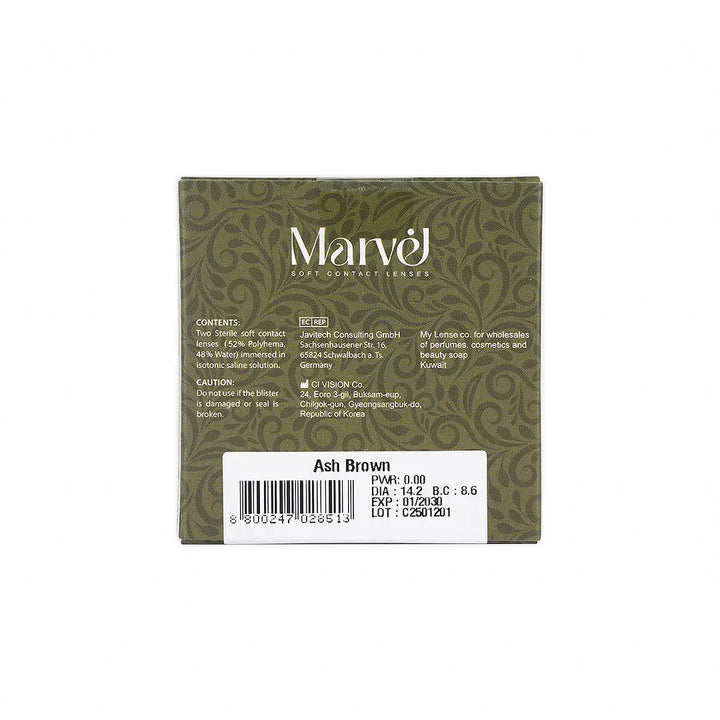 55469-Marvel Contact Lenses Ash Brown +5