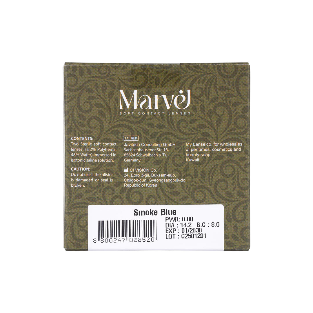 55470-Marvel Contact Lenses Smoke Blue +3