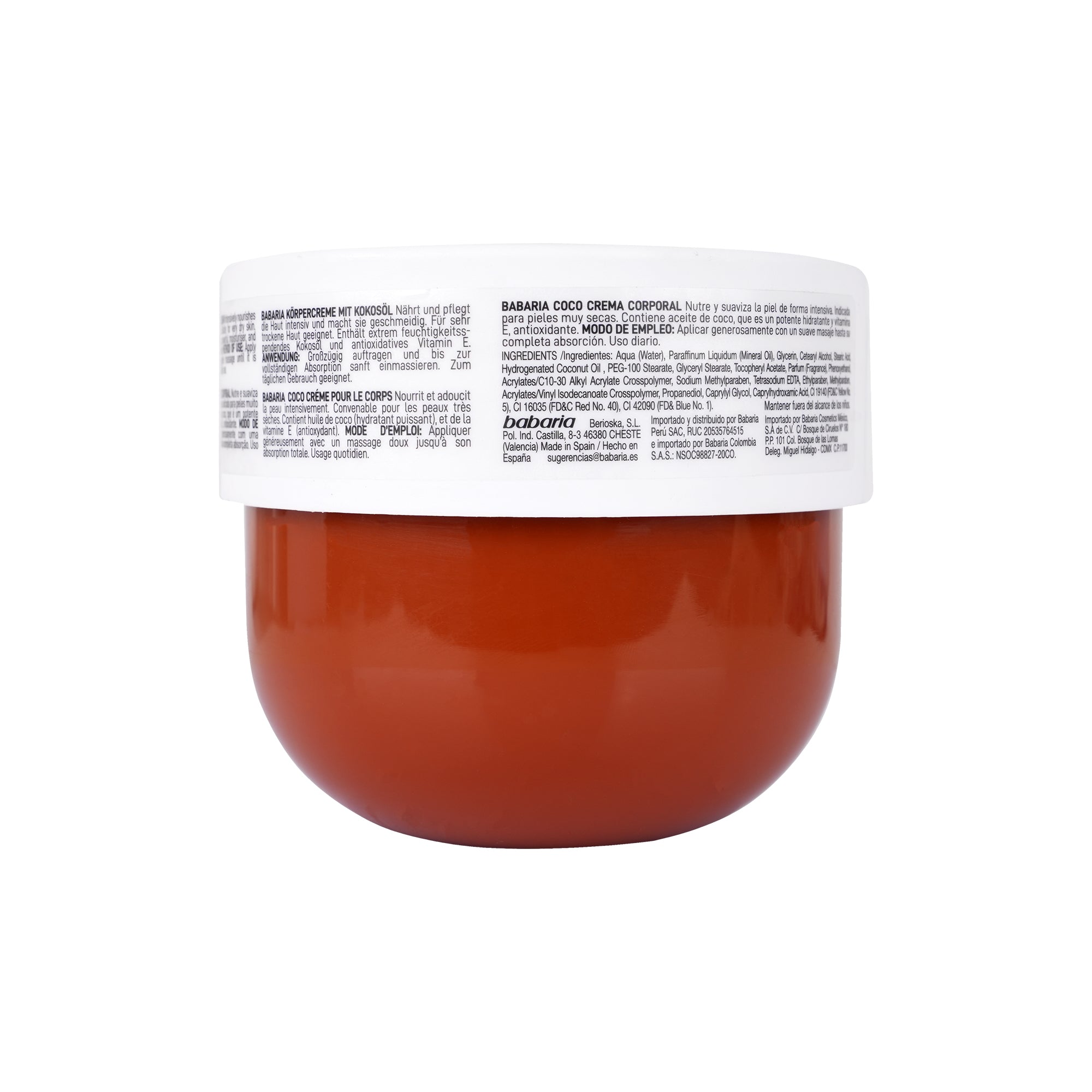 55473-Babaria Body Cream Corporal 400ml-Coco +1