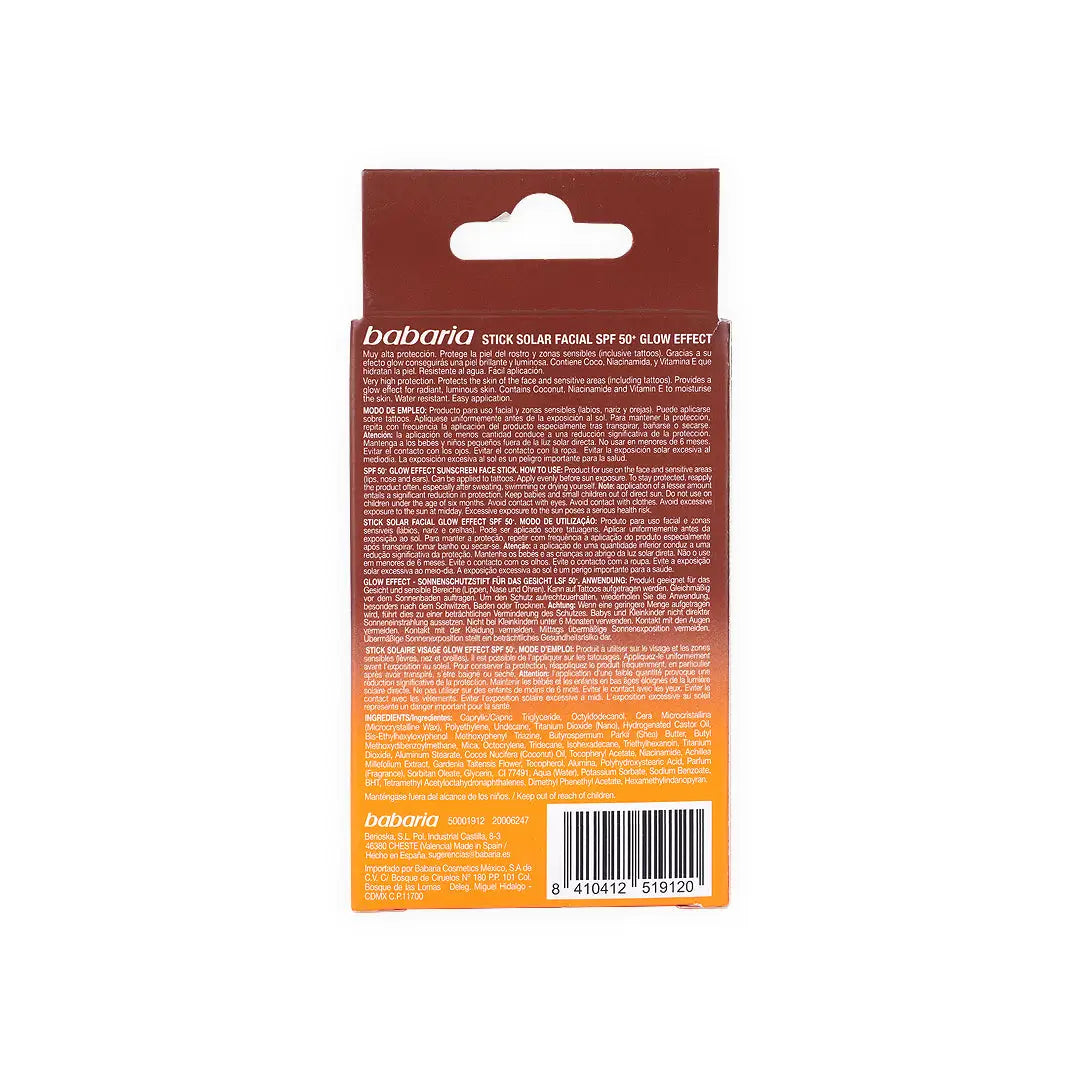 Babaria Glow Effect Sunscreen Spf50+ Face Stick 20ml