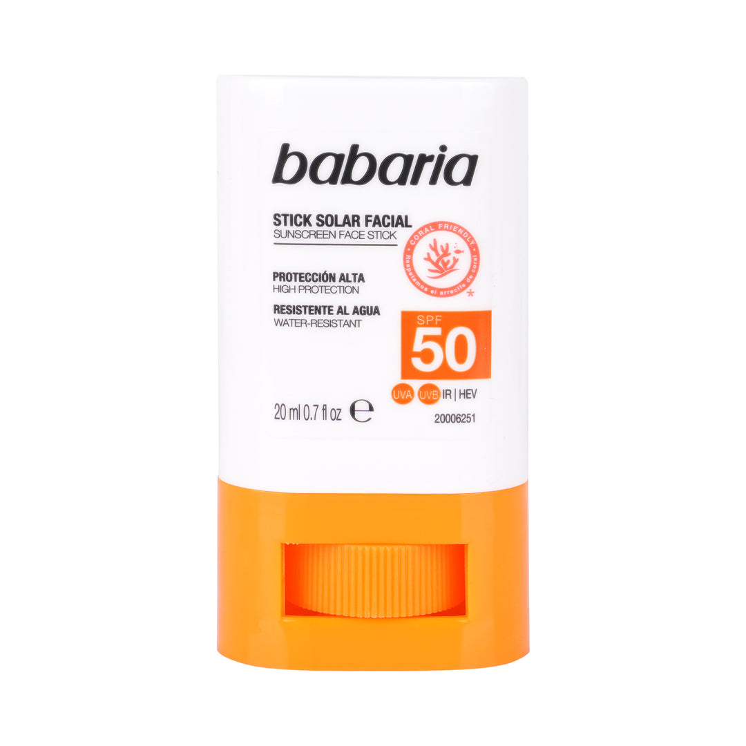 55481-Babaria Stick Solar Facial Sunscreen SPF50+ Face Stick 20ml +5