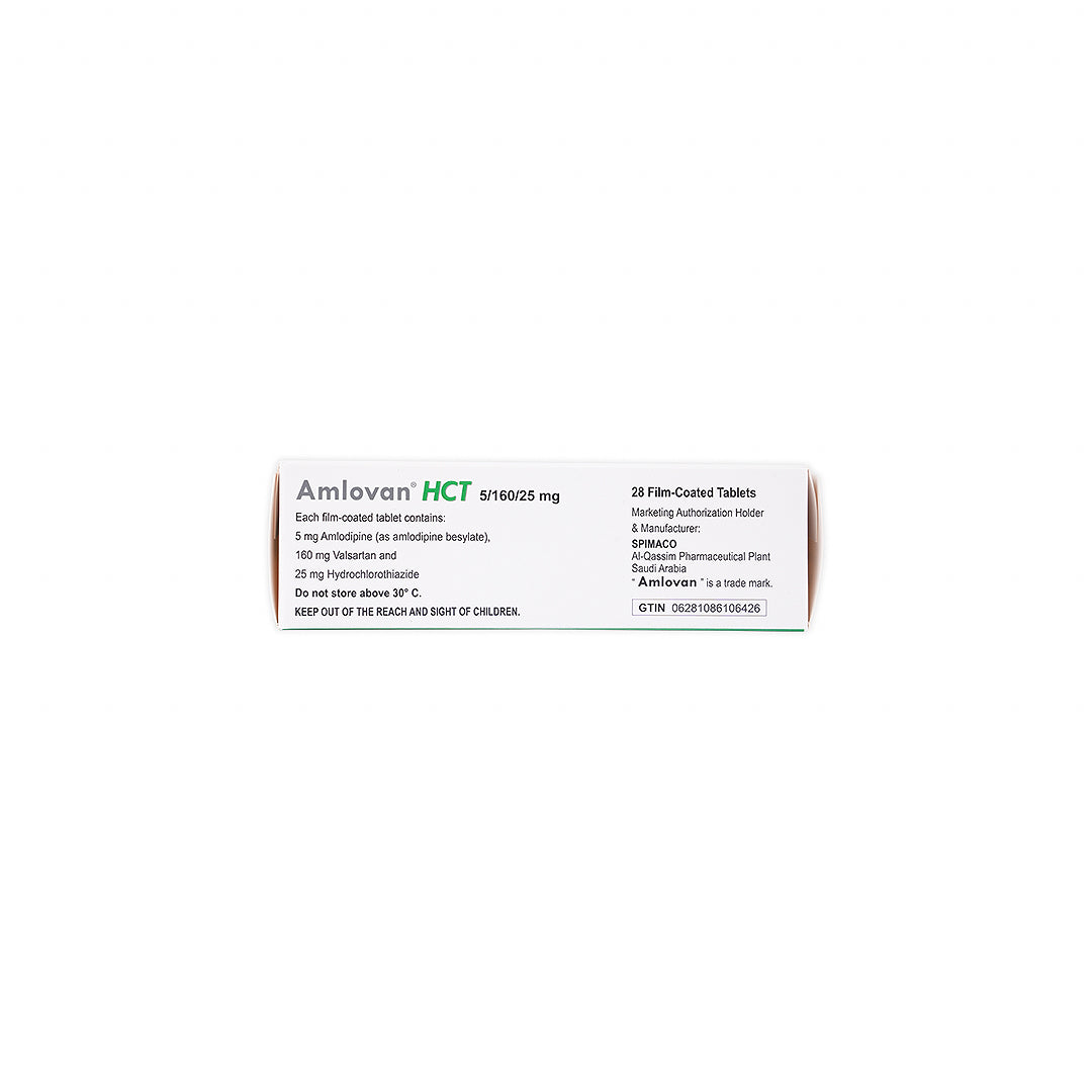 Amlovan HCT 5mg/160mg/25mg 28 Tablets