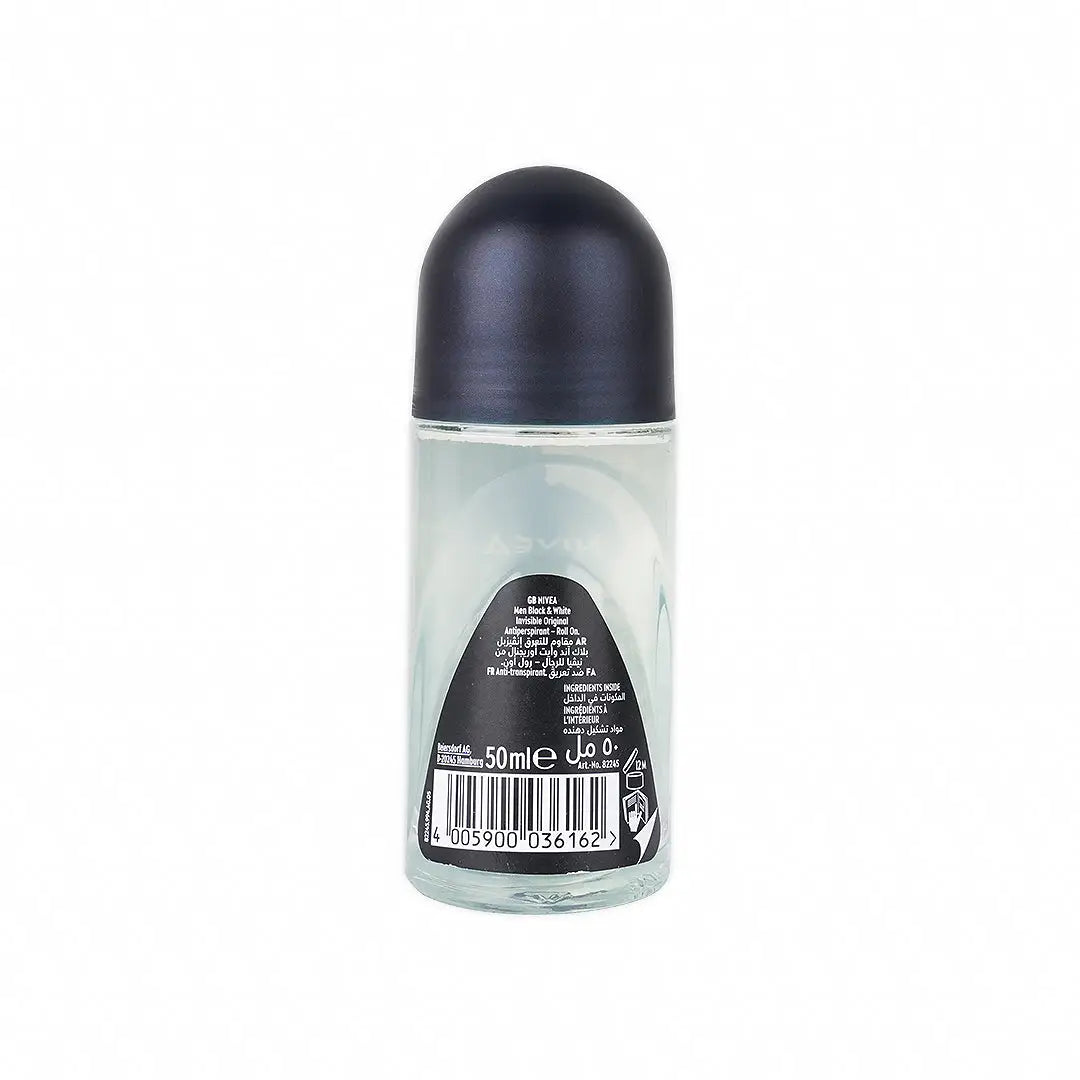 55517-Nivea Men Invisible B&W Deo Roll On 72h 50ml-Original +1