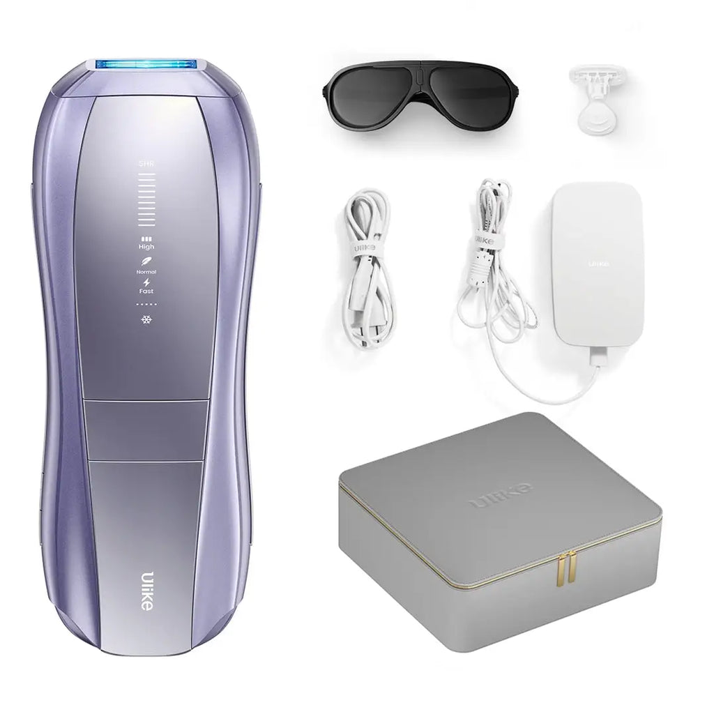 Ulike Air 10 IPL Hair Removal Device with Leather Case - Purple