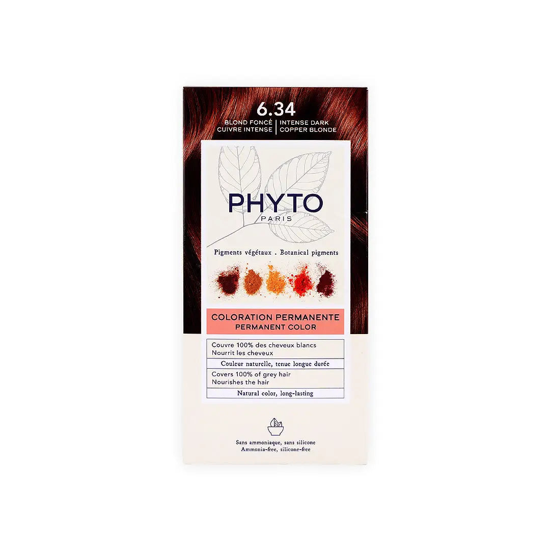 Phyto Permanent Hair Color NO. 6.34 - Dark Copper Blonde