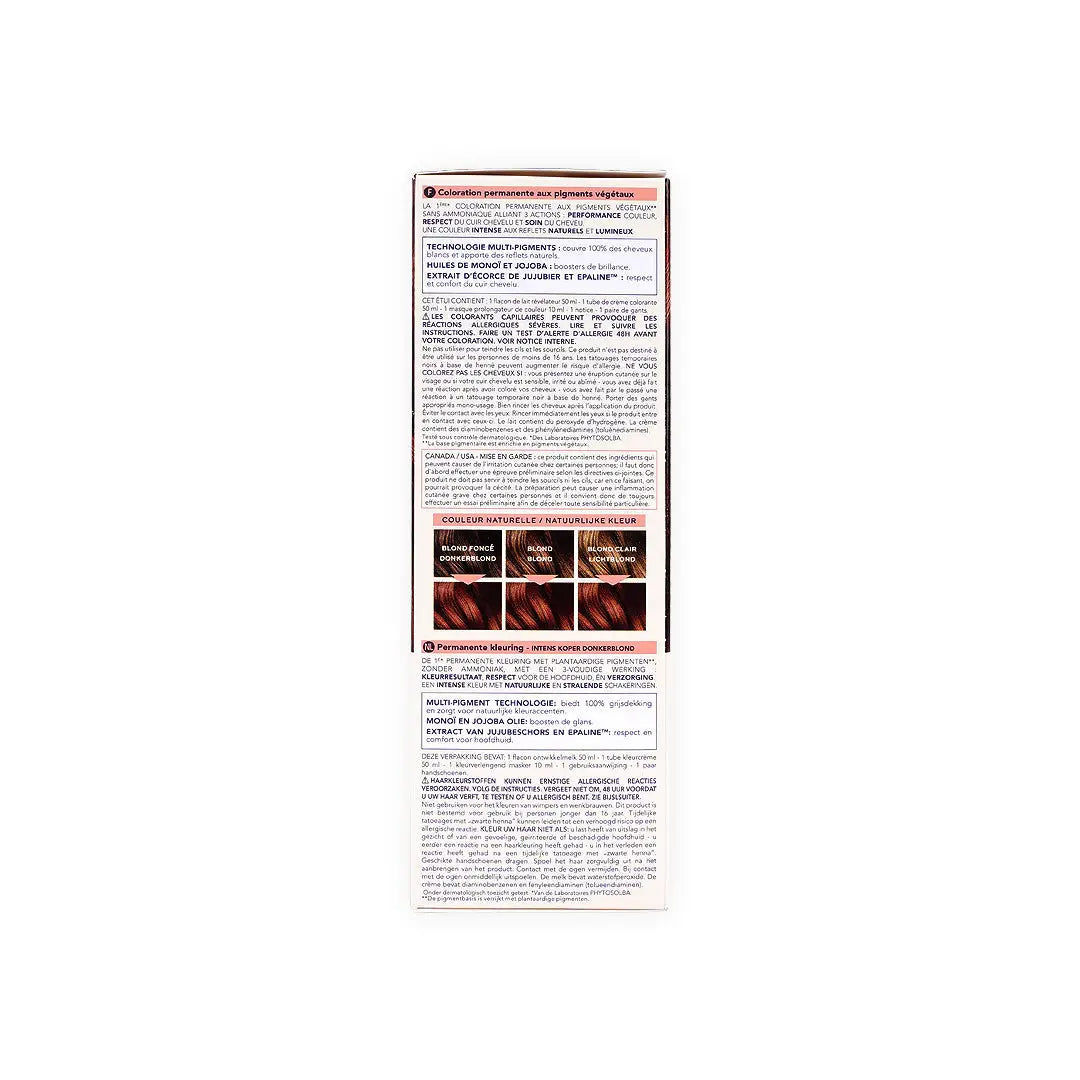 Phyto Permanent Hair Color NO. 6.34 - Dark Copper Blonde