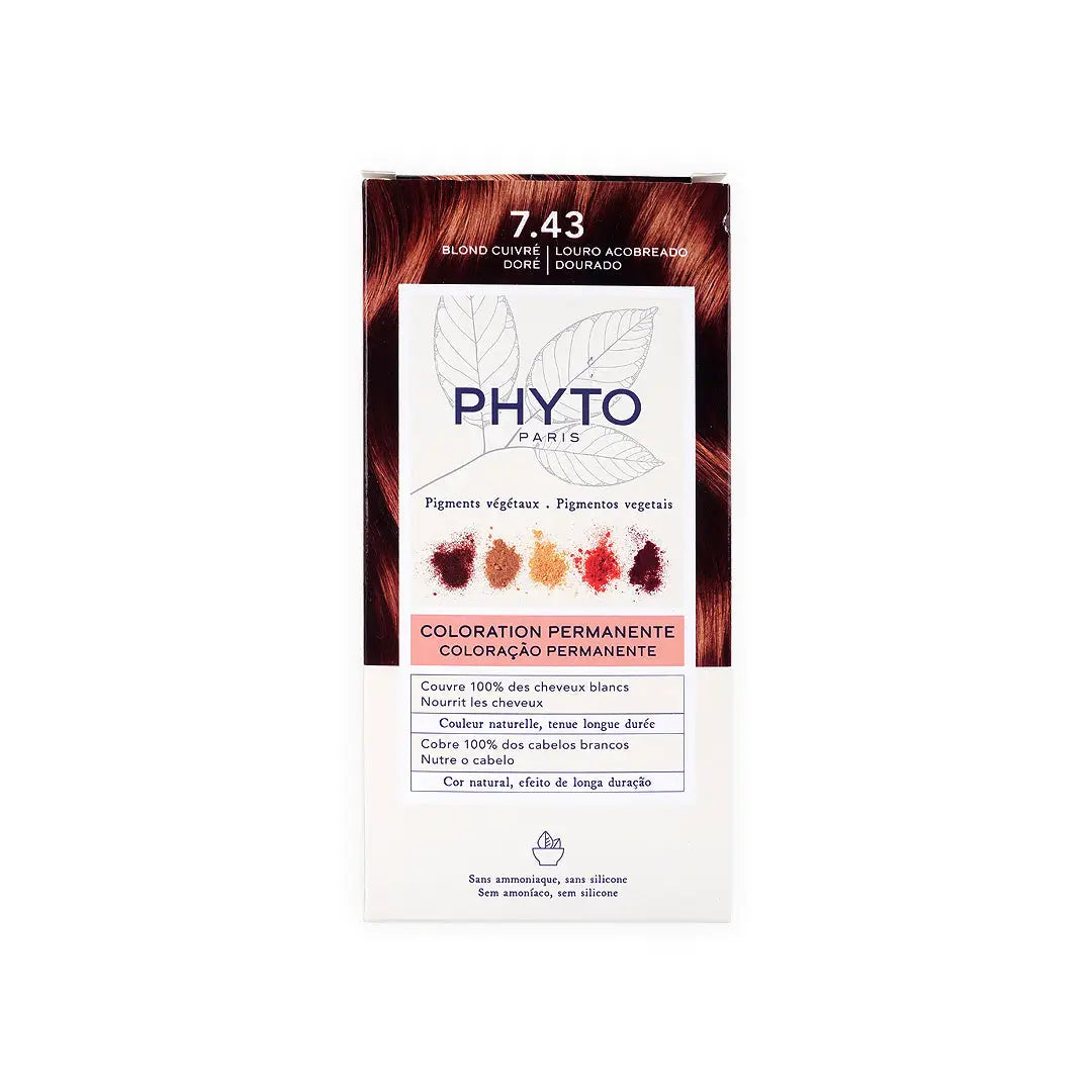 Phyto Permanent Hair Color NO. 7.43 - Golden Copper Blonde