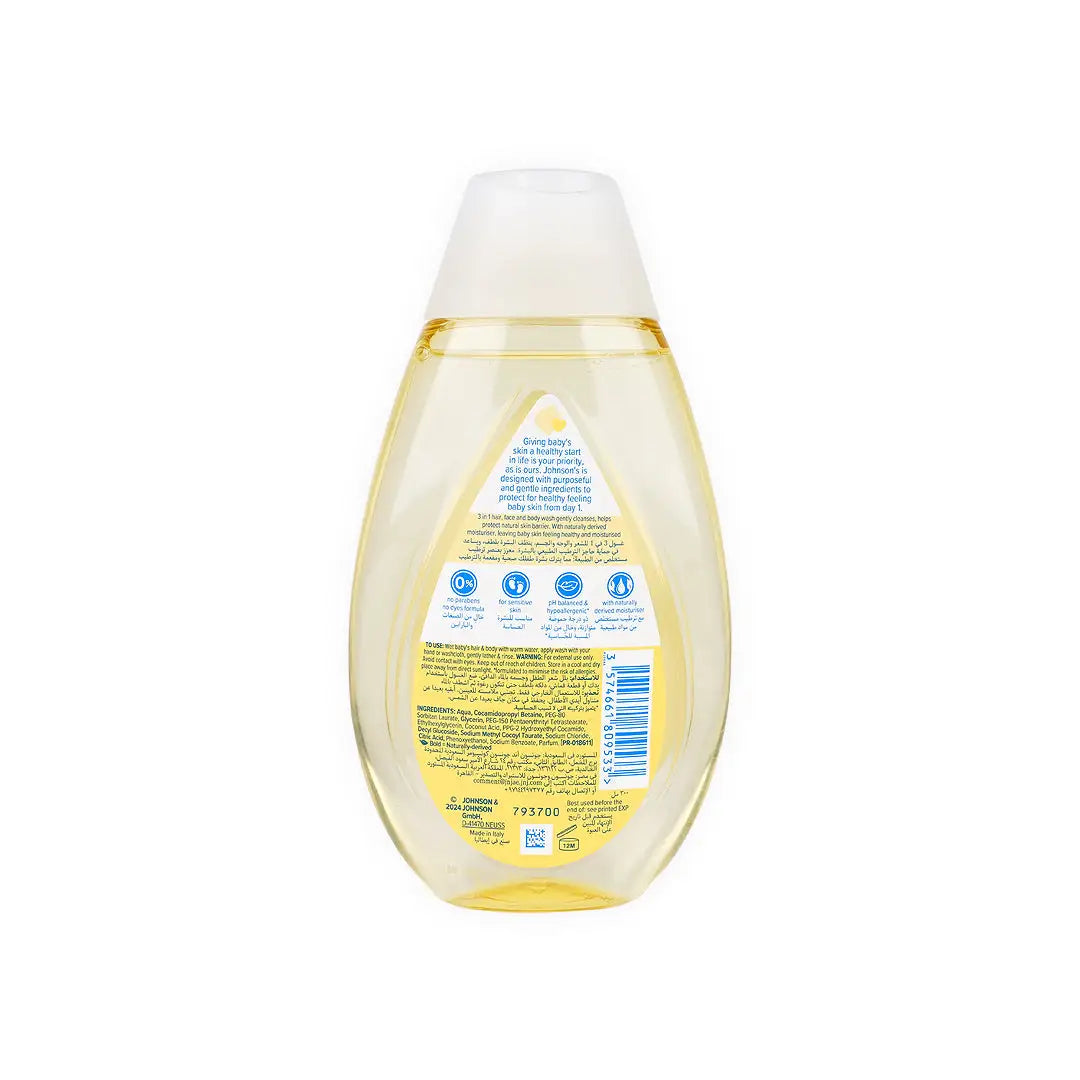 55546-Johnson's Baby 3in1 Hair Face And Body Wash 300ml +1