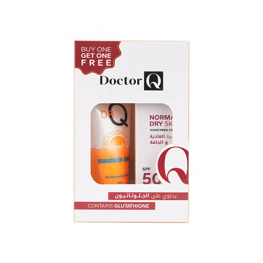 Dr.Q Spf50+ Sunscreen Whitening Cream 50ml-Normal & Dry 1+1