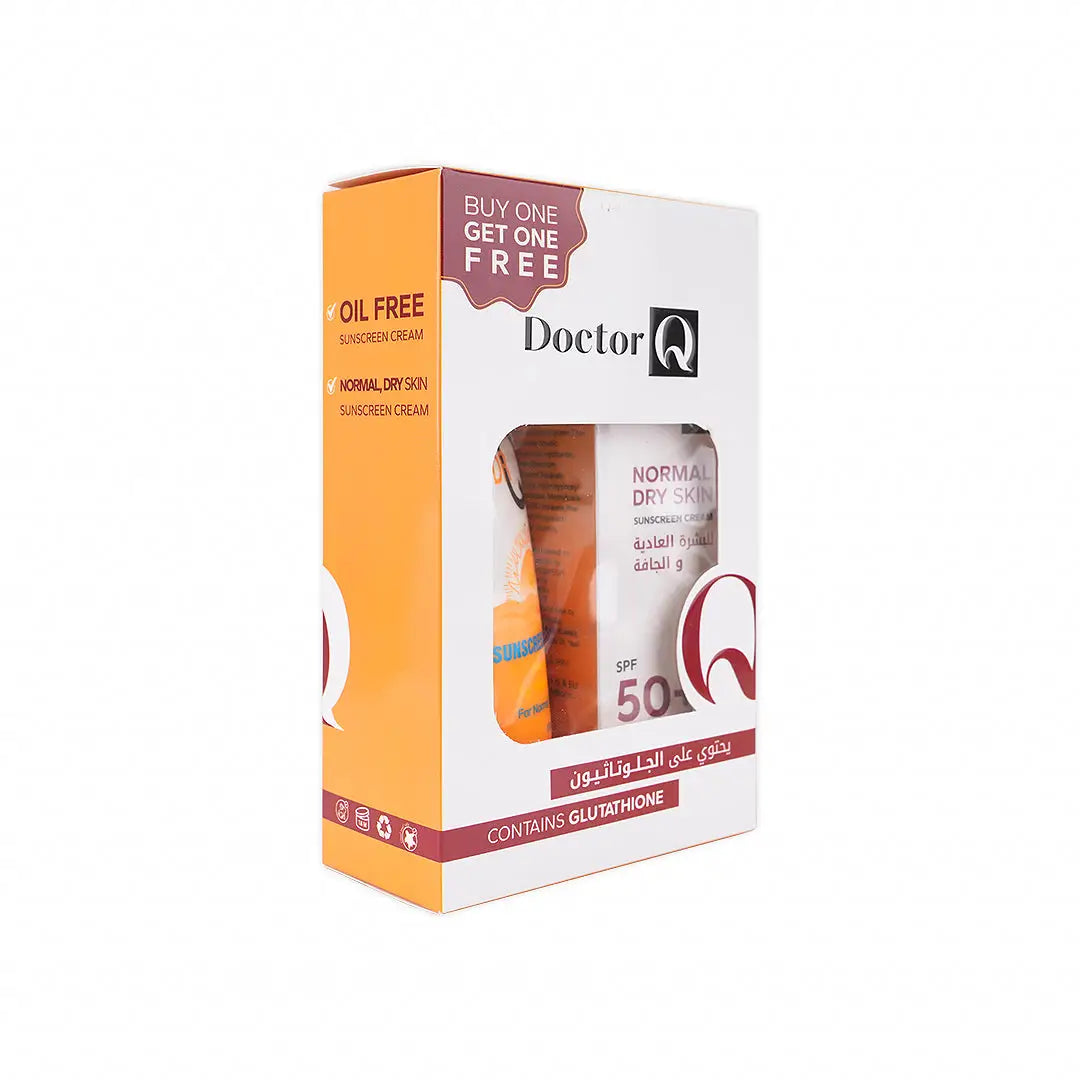 Dr.Q Spf50+ Sunscreen Whitening Cream 50ml-Normal & Dry 1+1