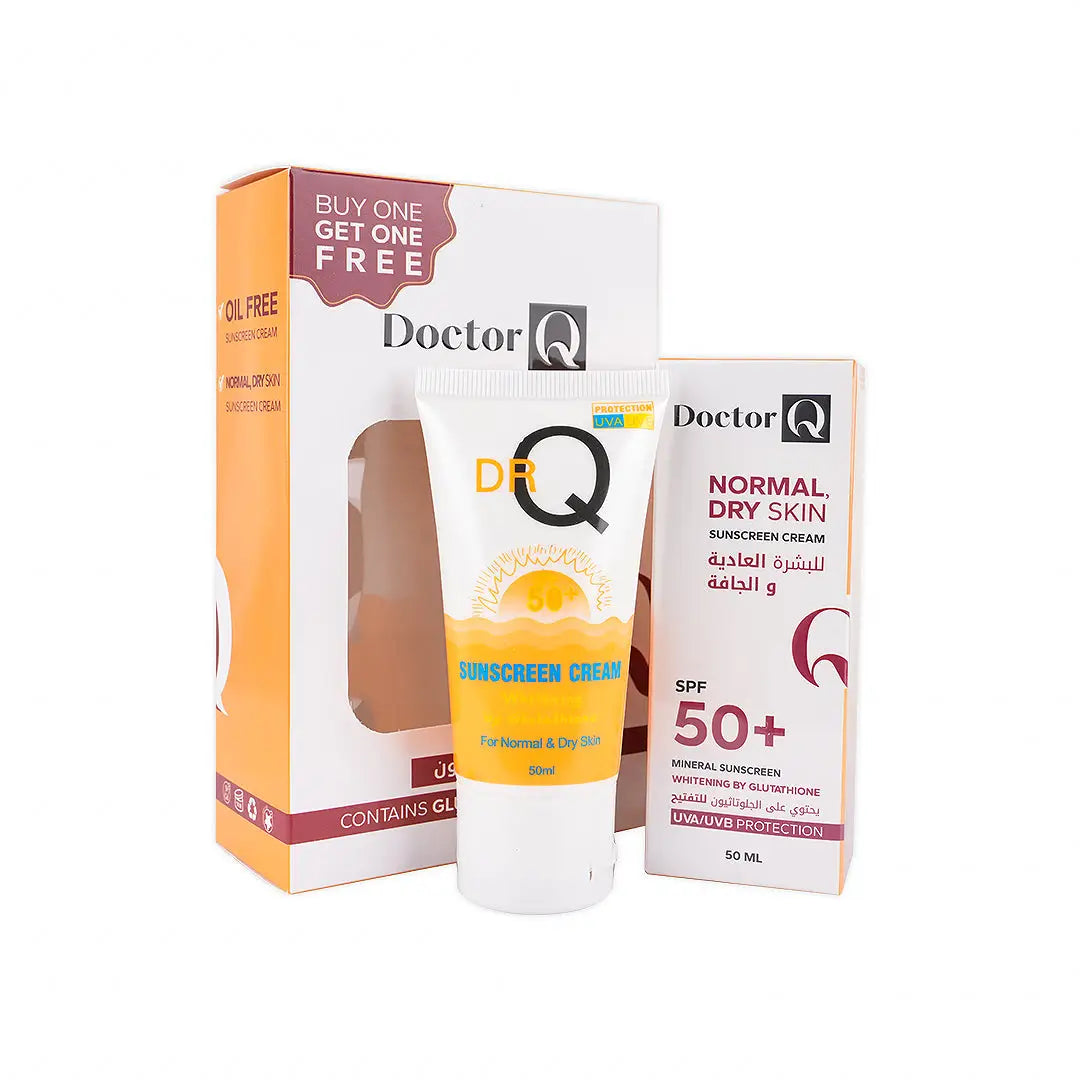Dr.Q Spf50+ Sunscreen Whitening Cream 50ml-Normal & Dry 1+1