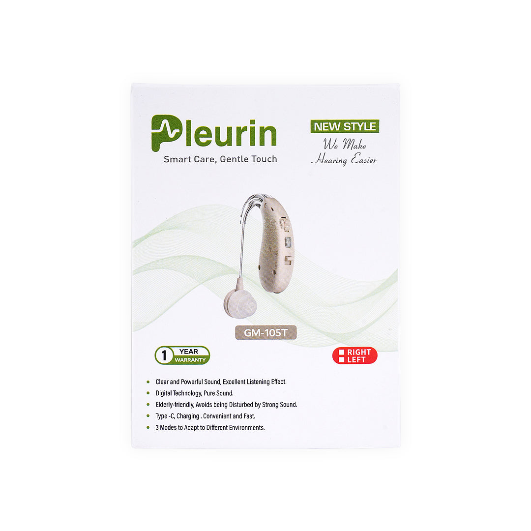 Pleurin Hearing Amplifier Behind Ear Rechargeable 1pc-105T
