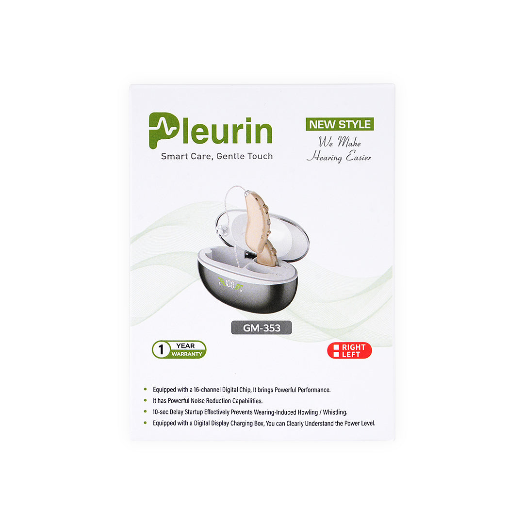 Pleurin Hearing Amplifier Behind Ear Rechargeable 2pcs-353
