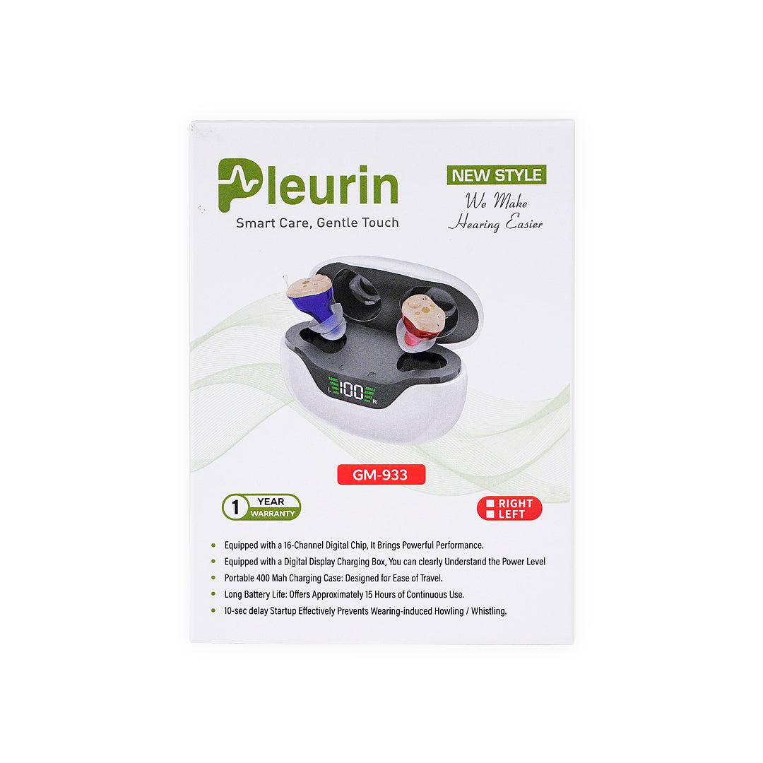 Pleurin Hearing Amplifier In Ear Rechargeable 2pcs-933