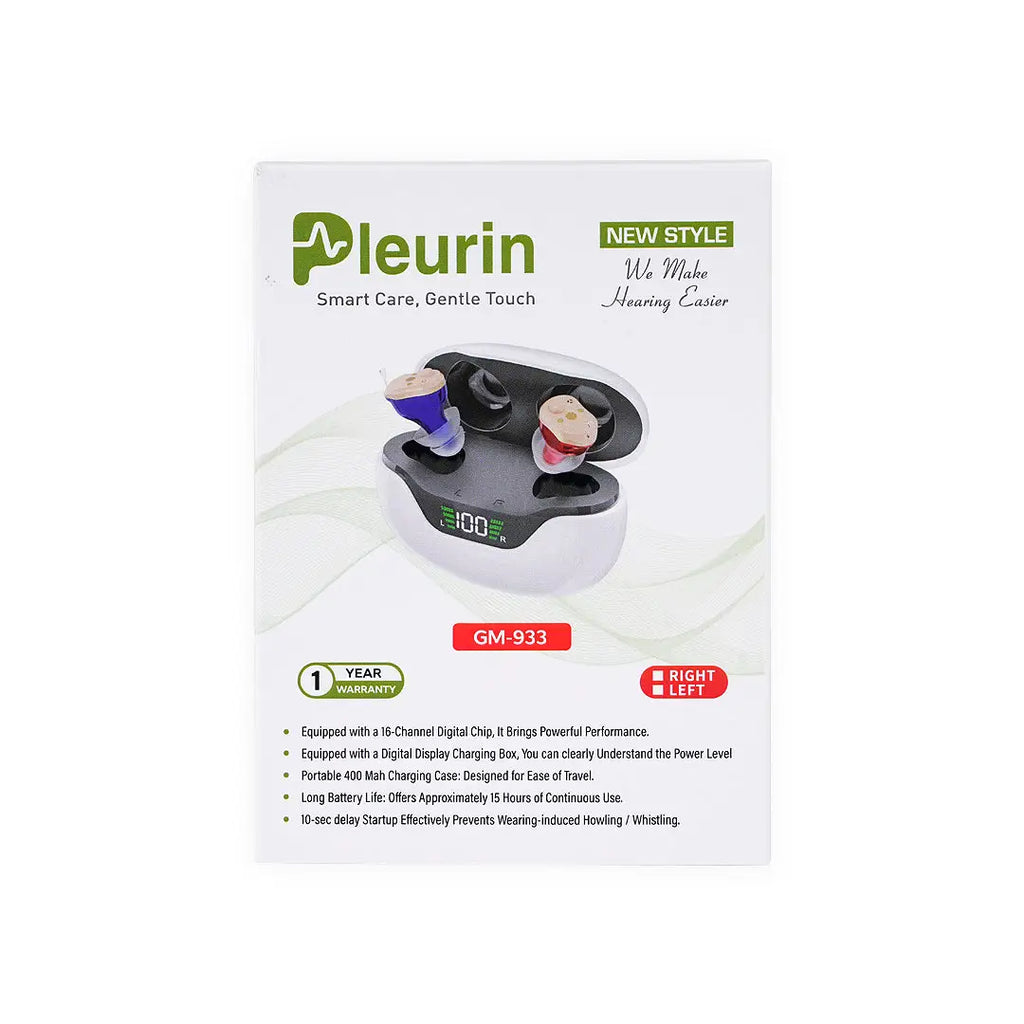 Pleurin Hearing Amplifier In Ear Rechargeable 2pcs-933