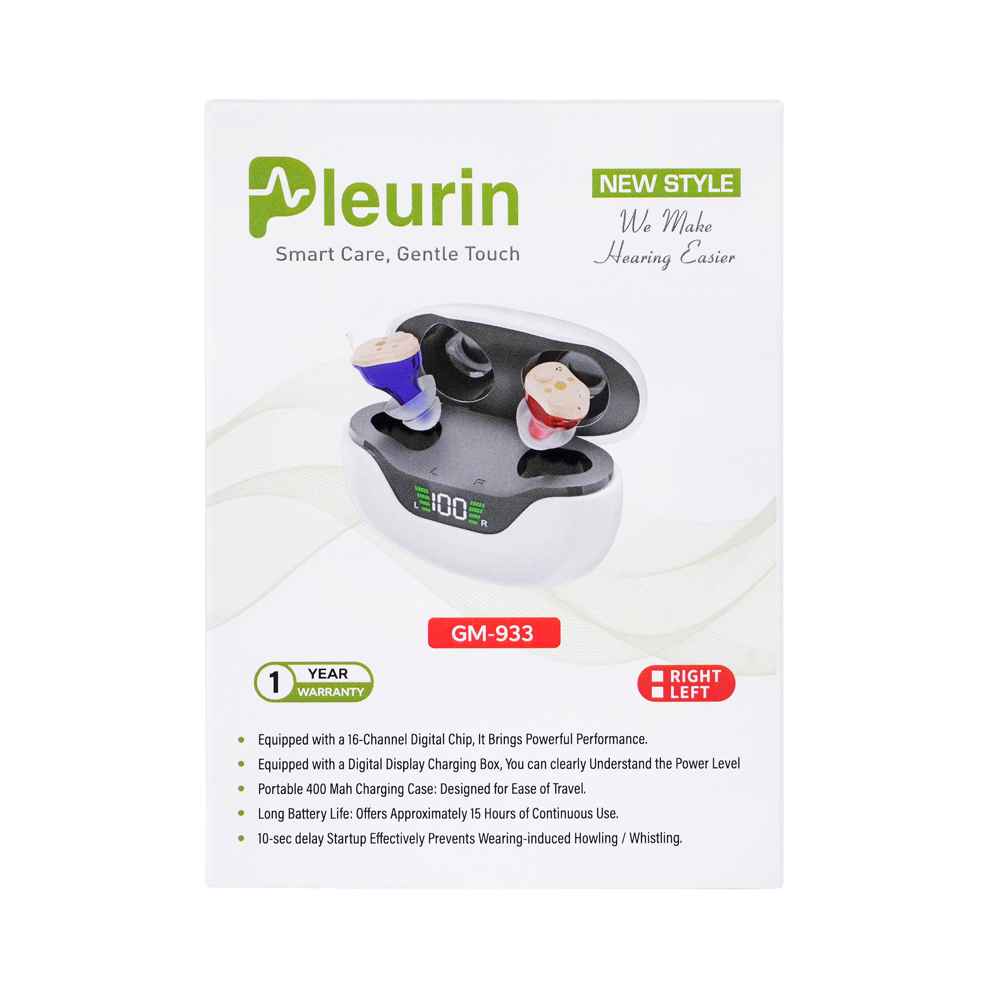 55574-Pleurin Hearing Amplifier In Ear Rechargeable 2pcs-933