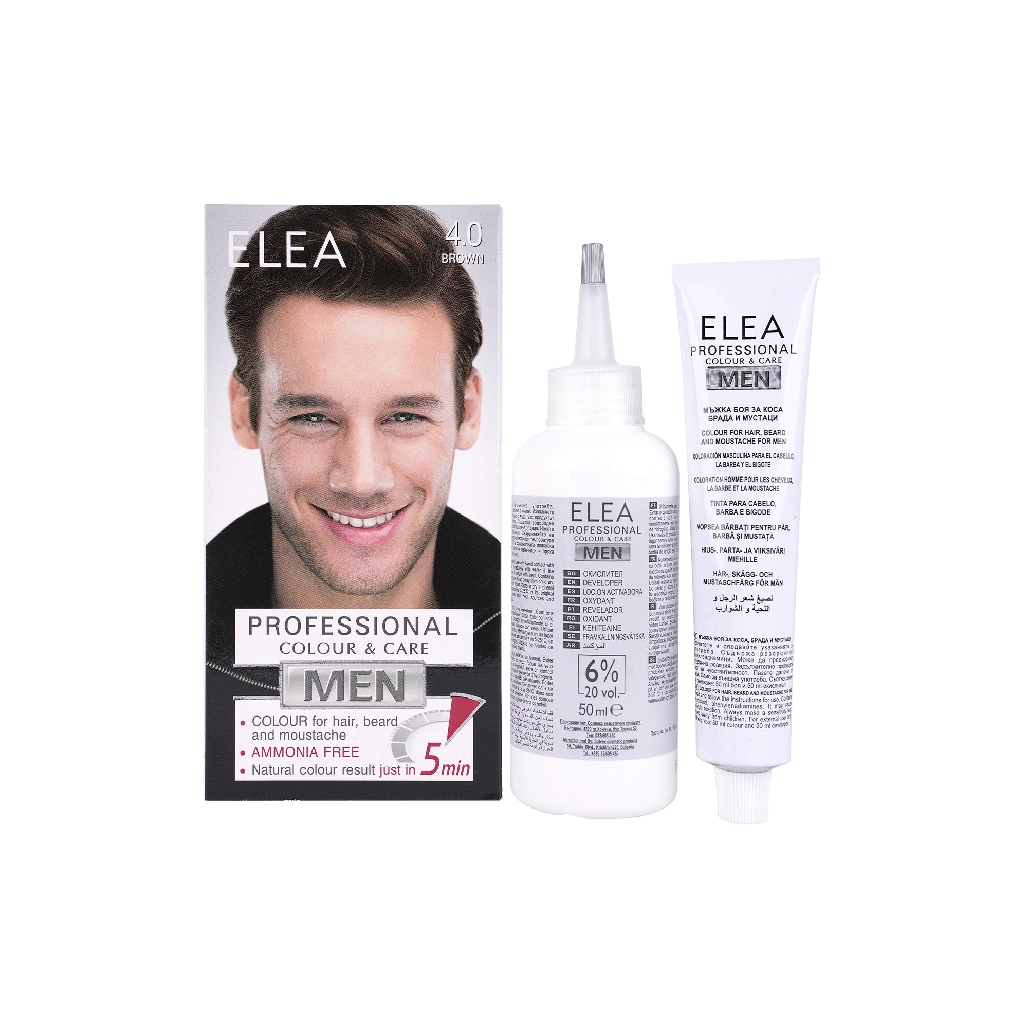 55587-Elea Men Hair Colour No.4 - Brown 