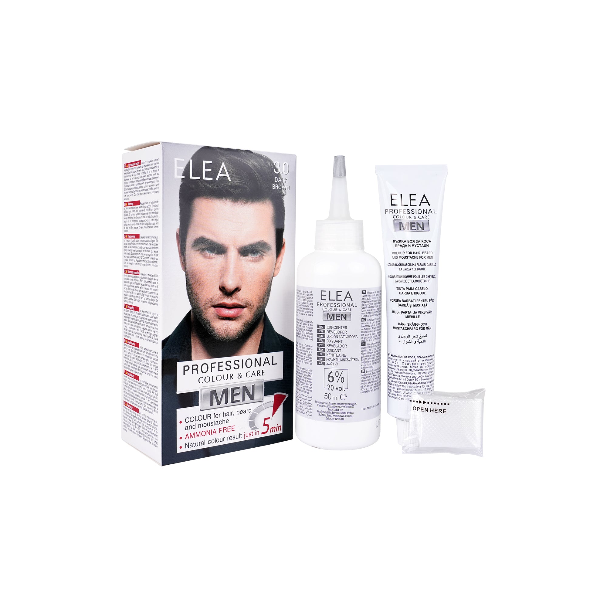 55589-Elea Men Hair Colour No.3 - Dark Brown