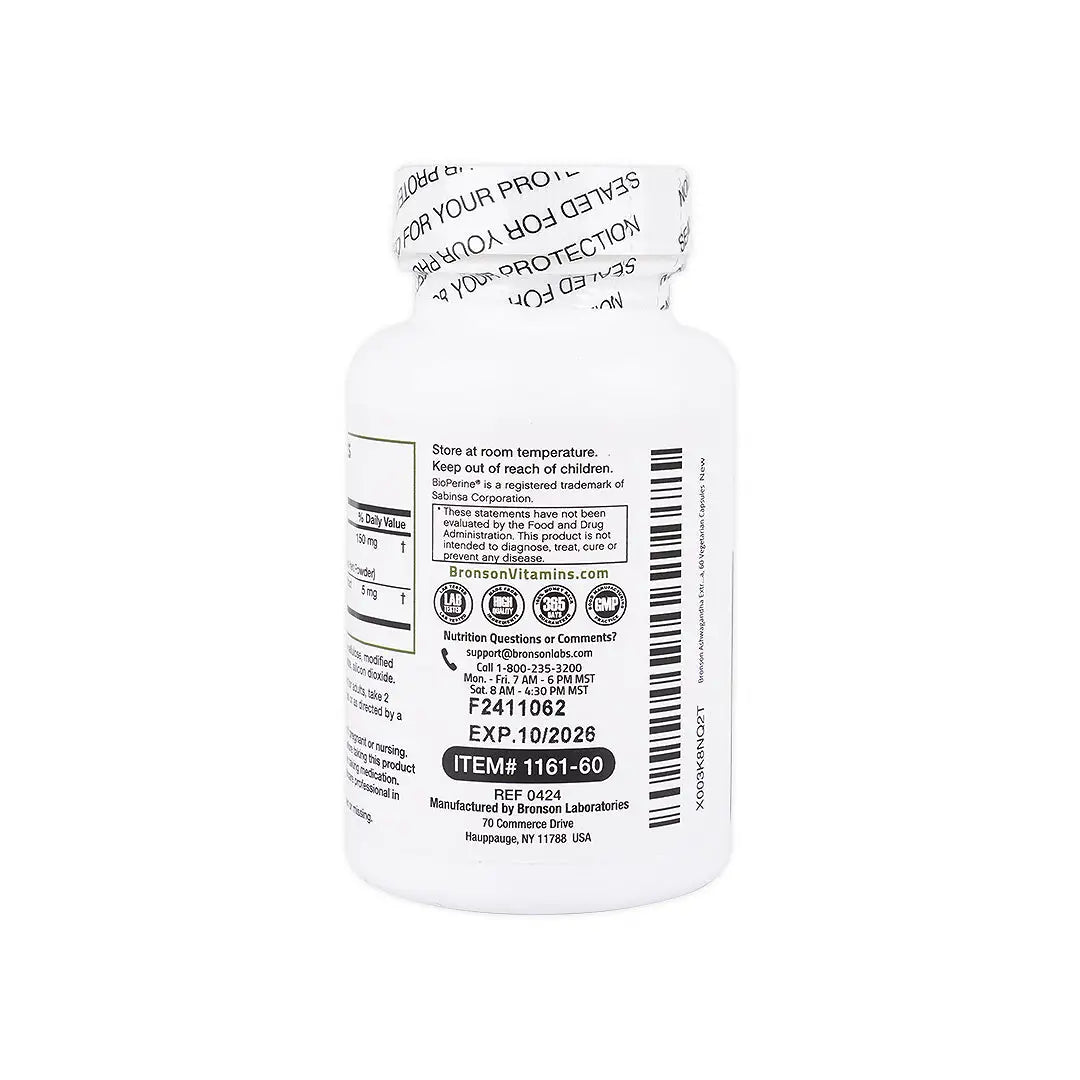 55603-Bronson Ashwagandha Extra 150mg 60 Capsules +3