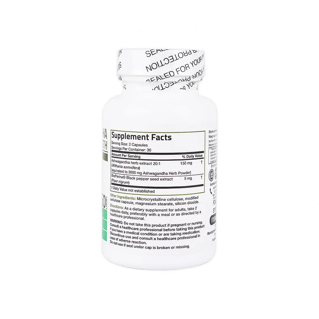 55603-Bronson Ashwagandha Extra 150mg 60 Capsules +4