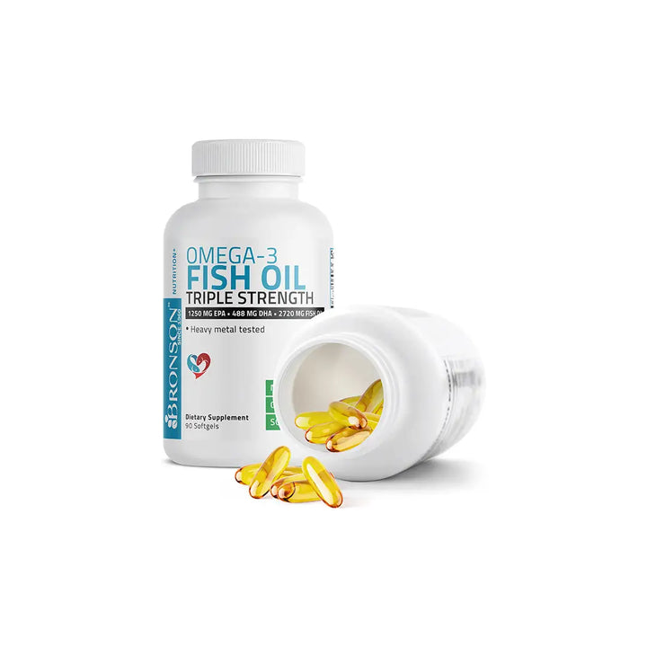 55604-Bronson Omega 3 Fish Oil Triple Strength 90 Capsules