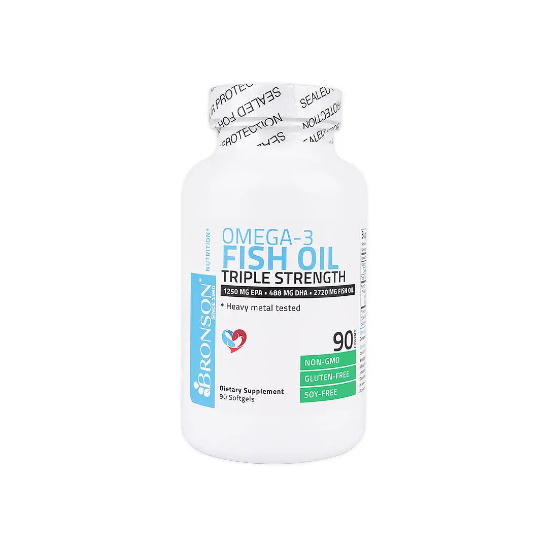 55604-Bronson Omega 3 Fish Oil Triple Strength 90 Capsules +2