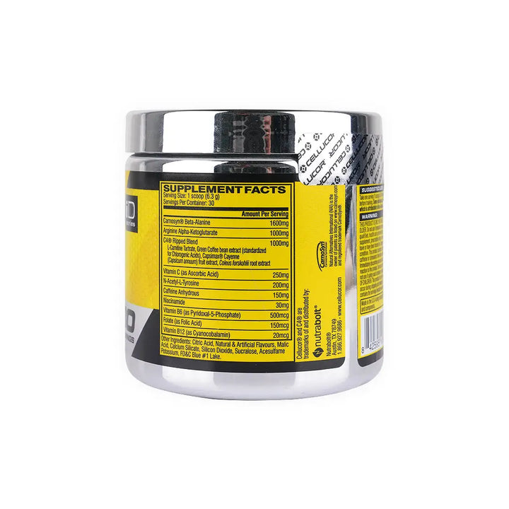55605-Cellucor C4 Ripped Icy Blue Razz 30 Servings 189g +2