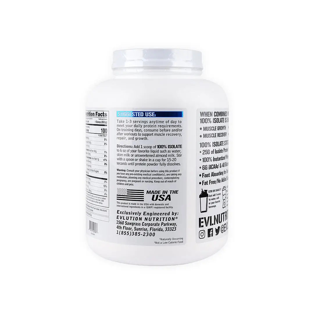 Evl Isolate Protein Vanilla Ice Cream 2.268Kg
