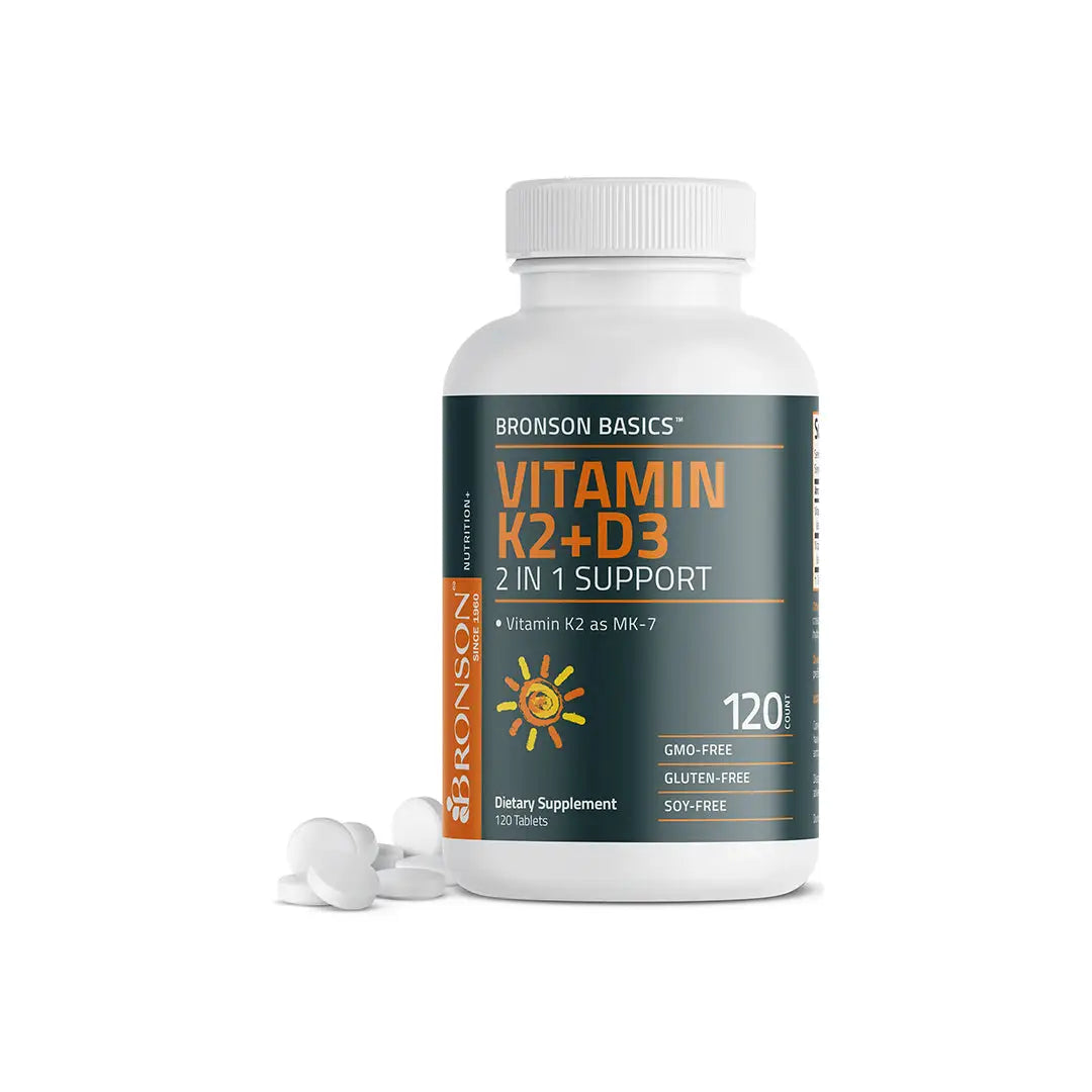 Bronson Vitamin K2+D3 120 Tablets
