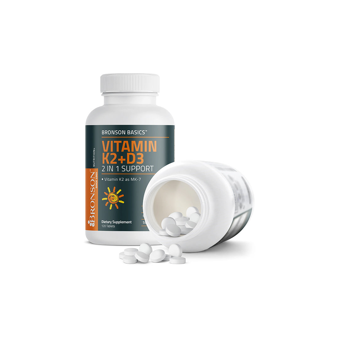 Bronson Vitamin K2+D3 120 Tablets