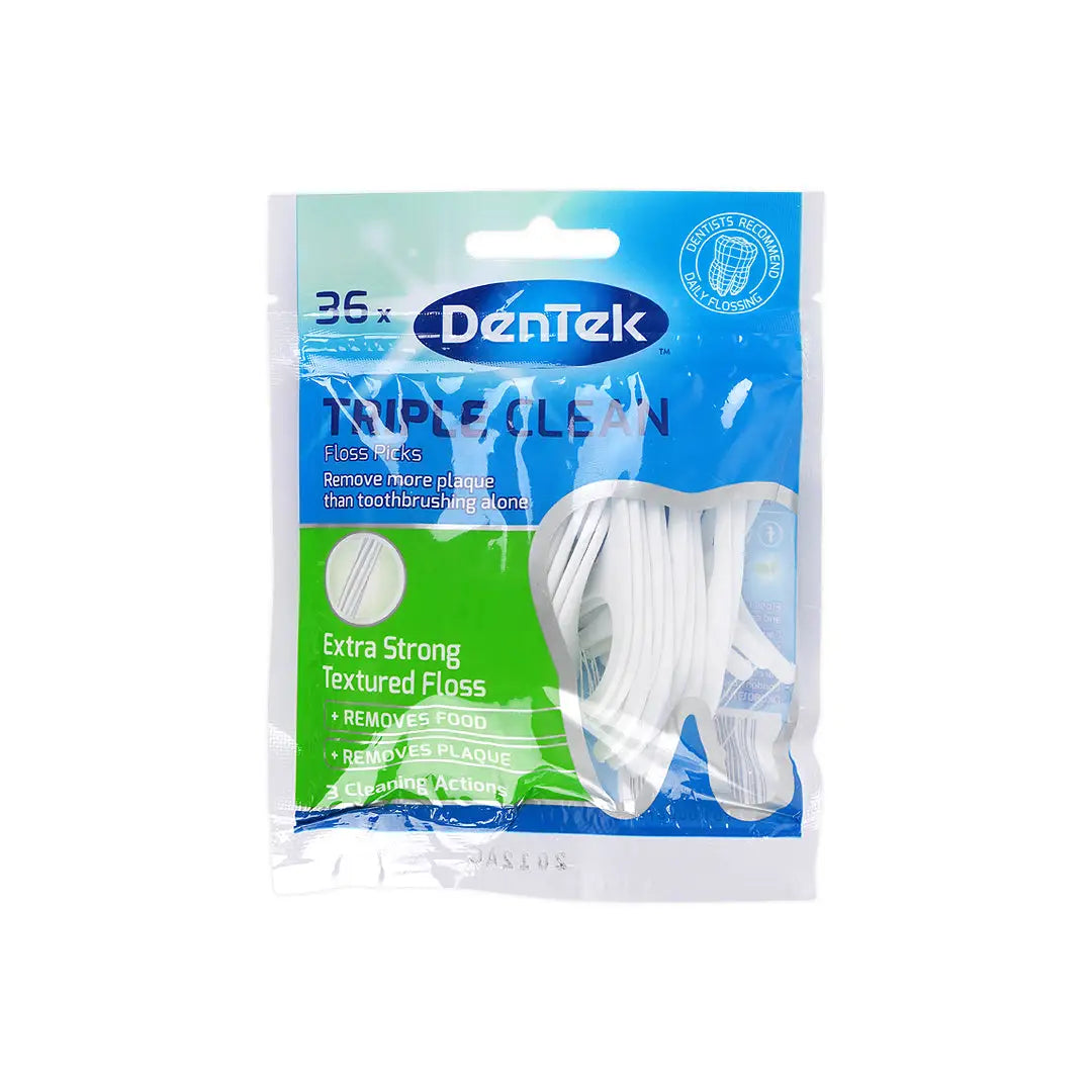 55623-Dentek Triple Clean Interdental Floss Pick 36pcs +1