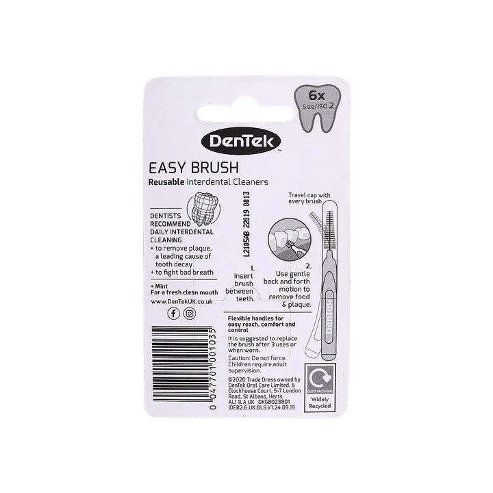 55628-Dentek Easy Brush Interdental Brush 0.5mm-Size 2 +1